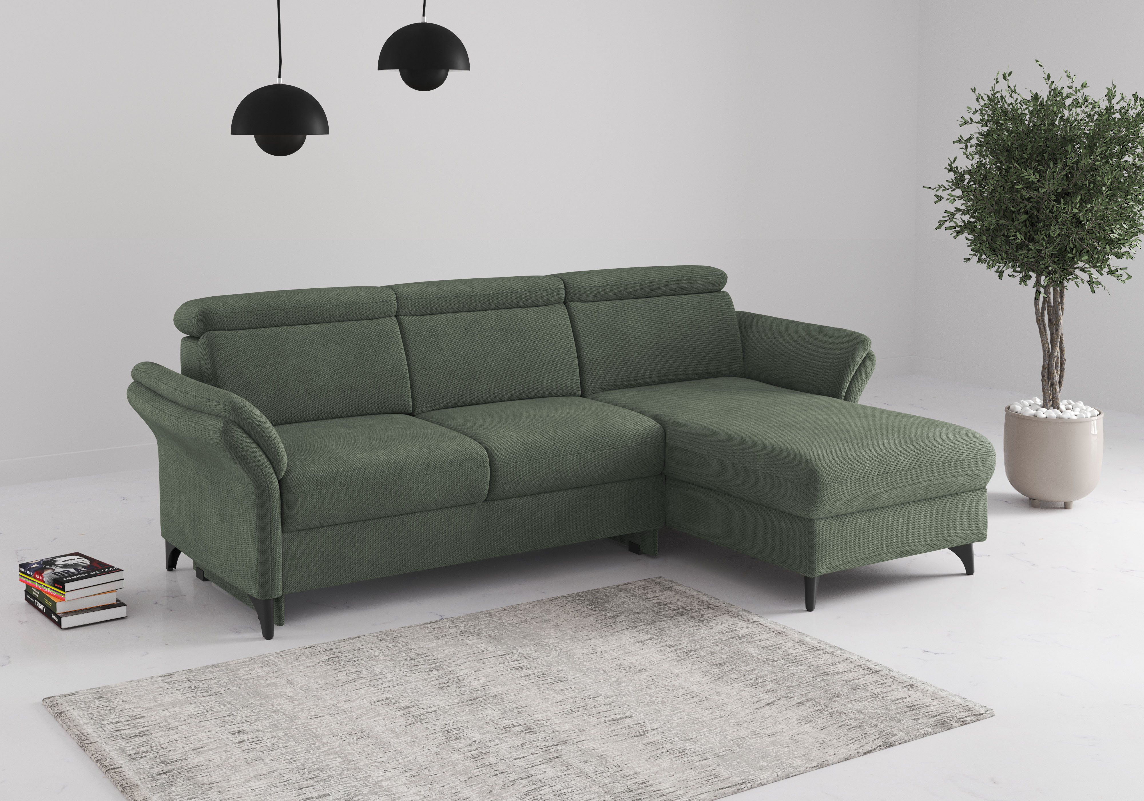 sit&more Ecksofa "Glendale, L-Form" inkl. Kopfteilverstellung, wahlweise mit Vorziehsitz und Bettkasten