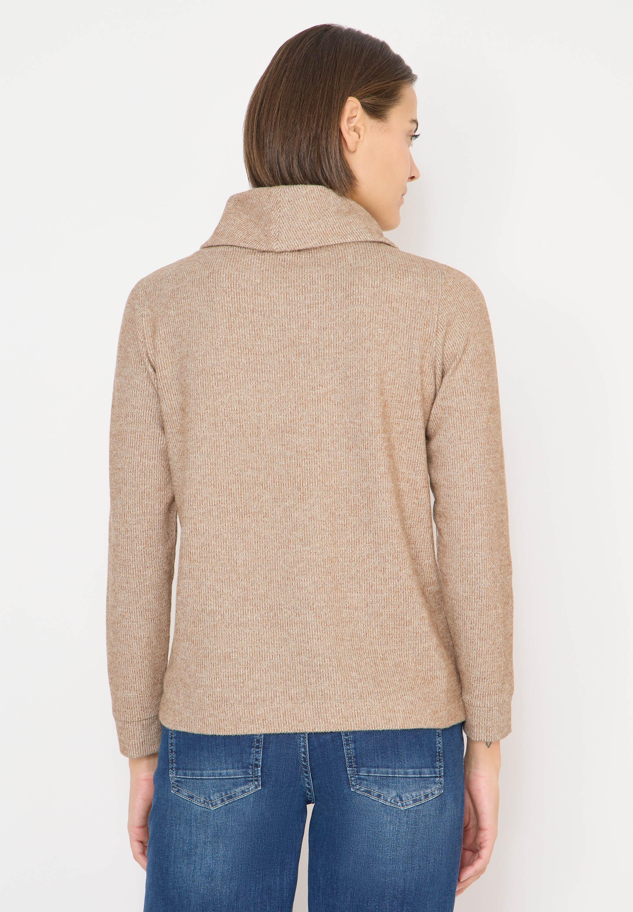 CECIL Women Long Sleeve Shirt Urban Taupe Size S 2