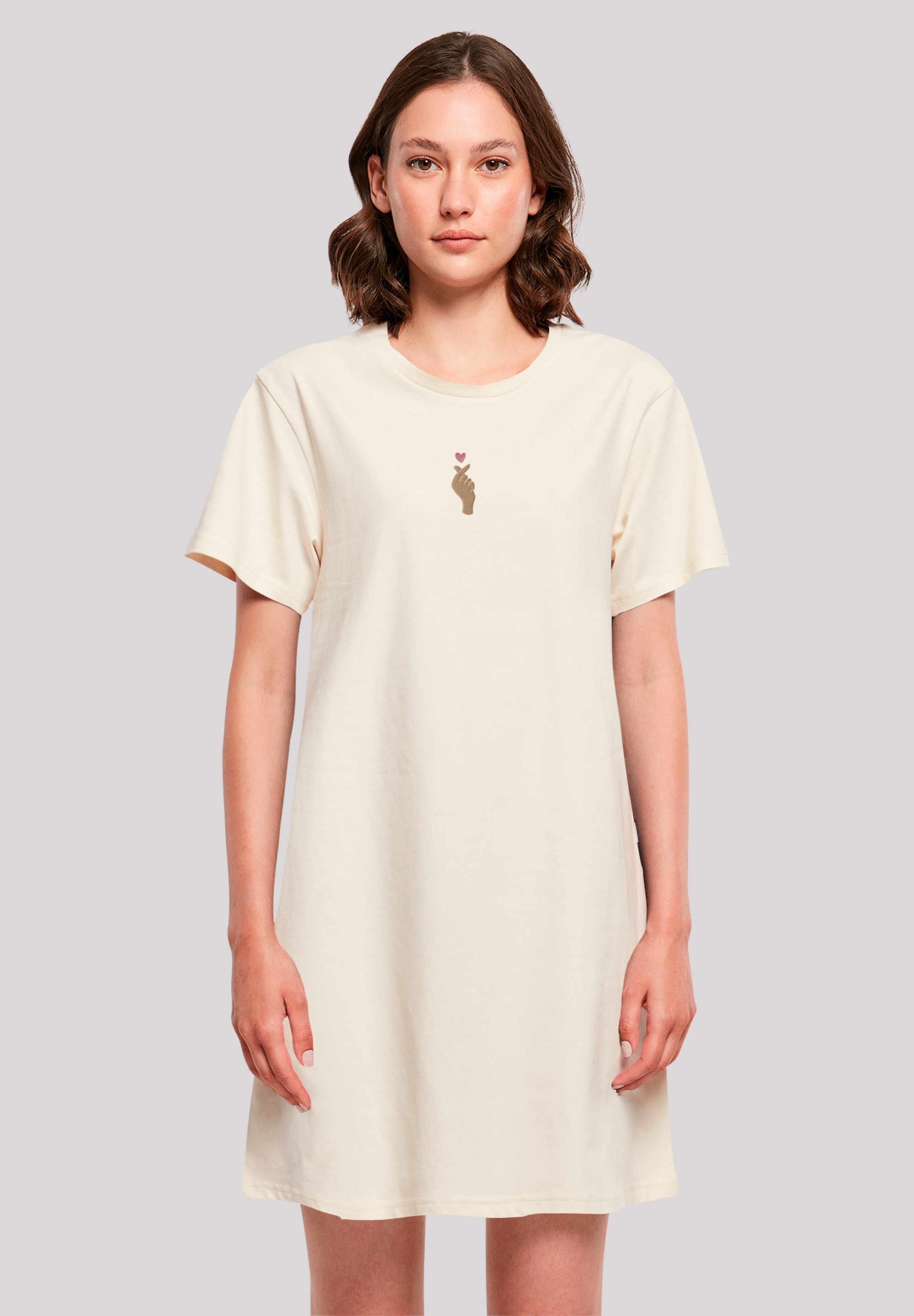 F4NT4STIC Shirtkleid "Finger Heart Bestickt", Premium Qualität günstig online kaufen