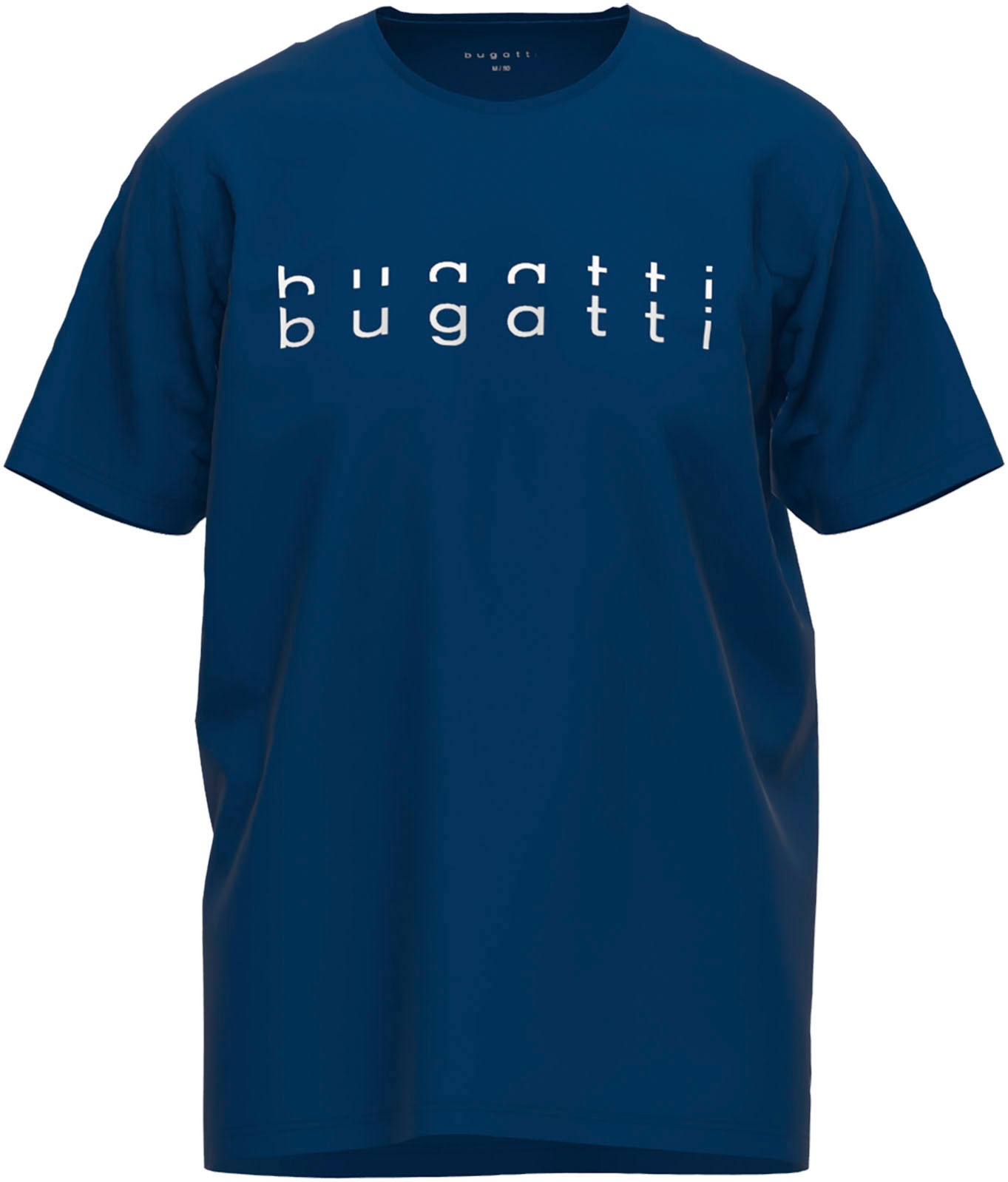 bugatti T-Shirt "Palermo", Kurzarm, Rundhalsausschnitt, bugatti-Schriftzug günstig online kaufen