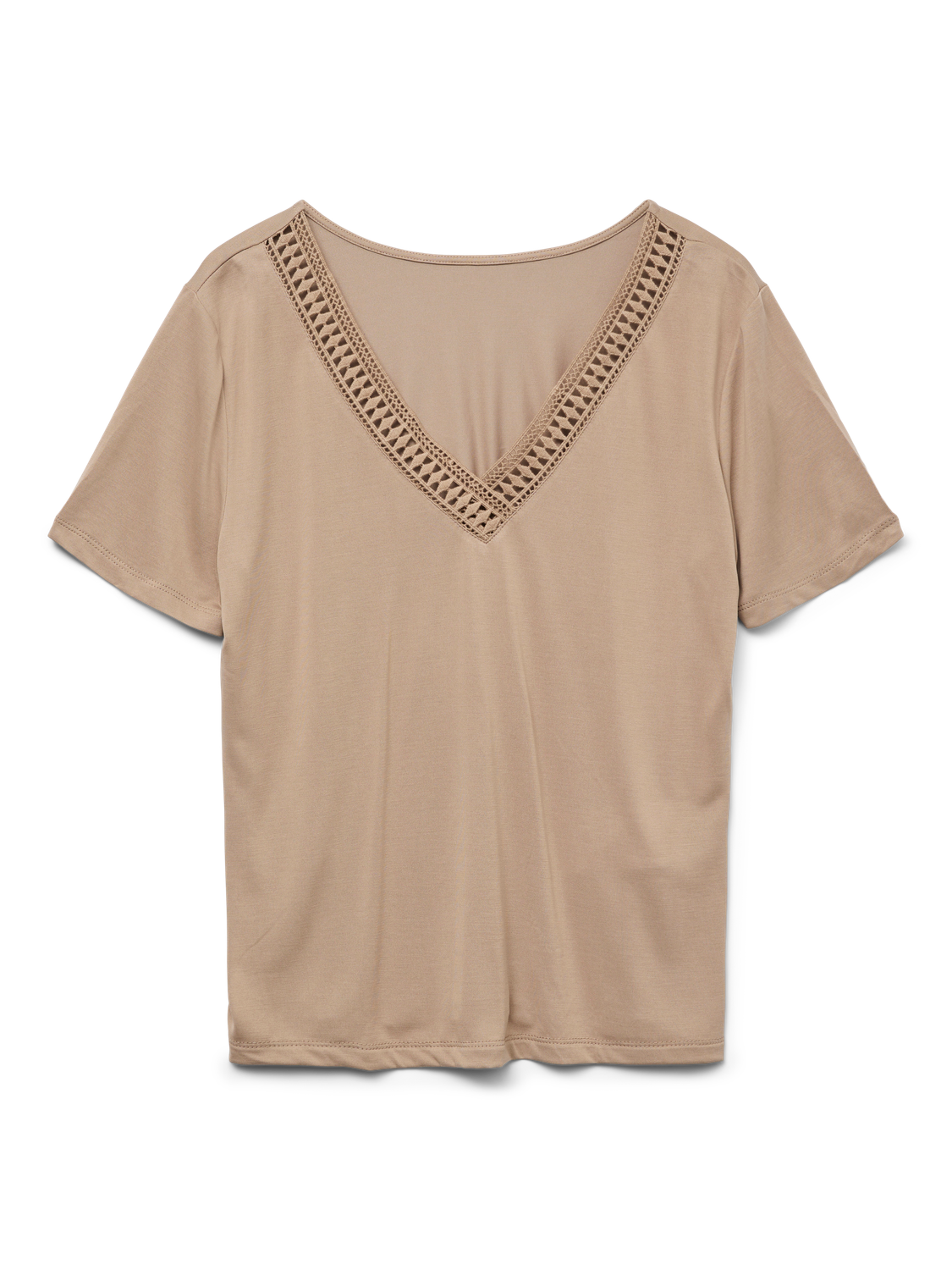 Vero Moda Kurzarmshirt "VMSAVANNAH LACE 2-WAY SS TOP JRS" günstig online kaufen