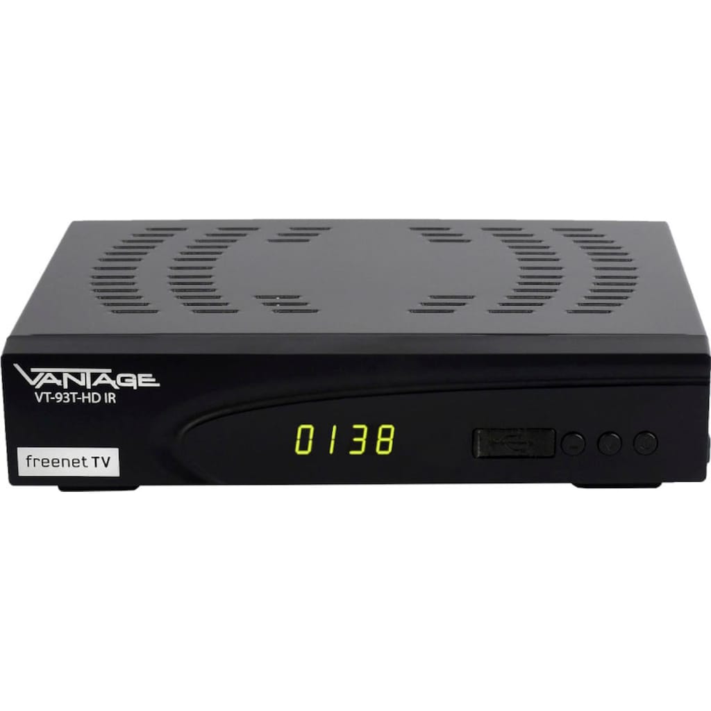 Vantage SAT-Receiver »VT-93 T-HD IR«, (LAN (Ethernet) Software Update über USB-Time-Shift-USB PVR Ready-USB-Mediaplayer-Kindersicherung-Installations-Assistent-Irdeto Entschlüsselungssystem-mehrsprachige Menüführung)