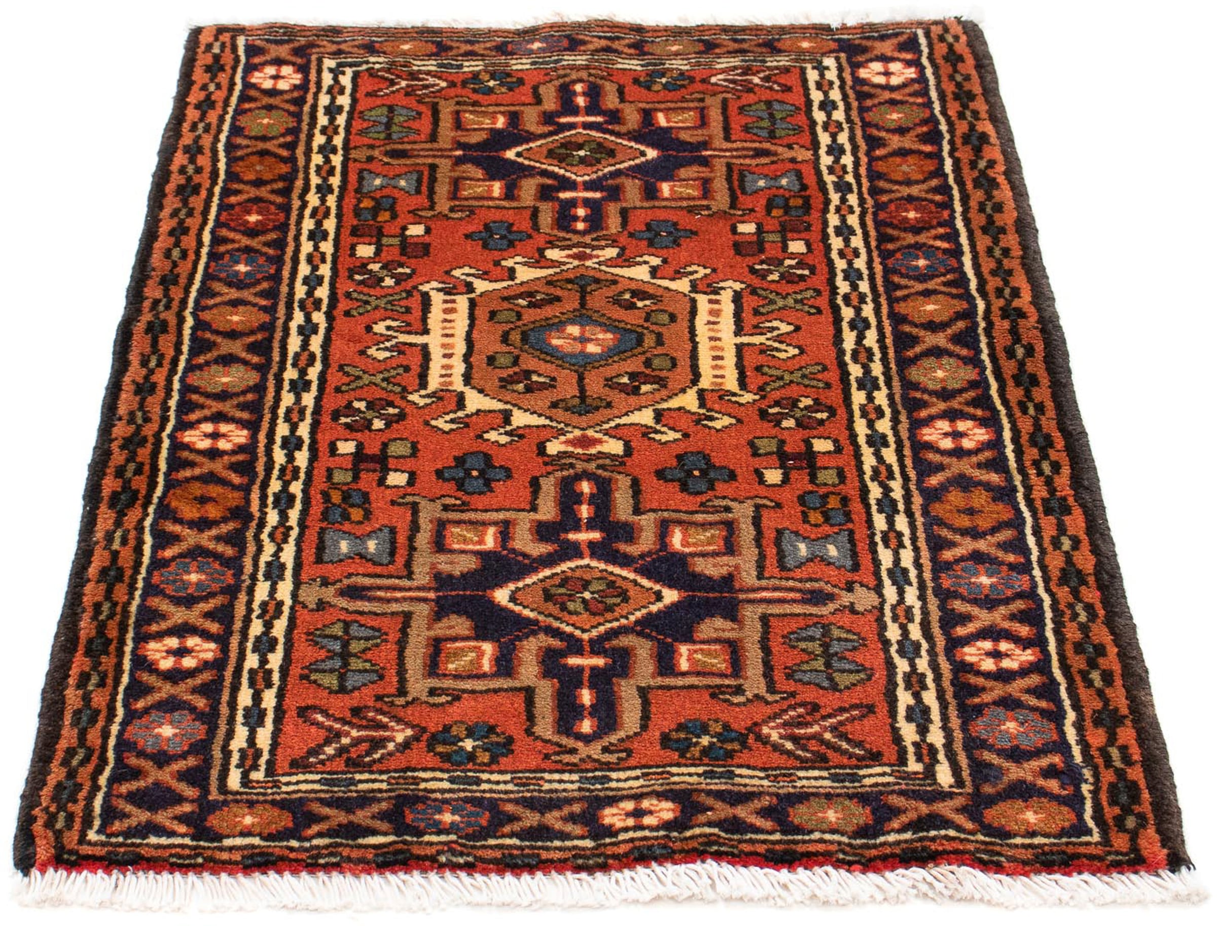 morgenland Orientteppich "Perser - Nomadic - 98 x 70 cm - rost", rechteckig, 10 mm Höhe, Wohnzimmer, Handgeknüpft, Einze