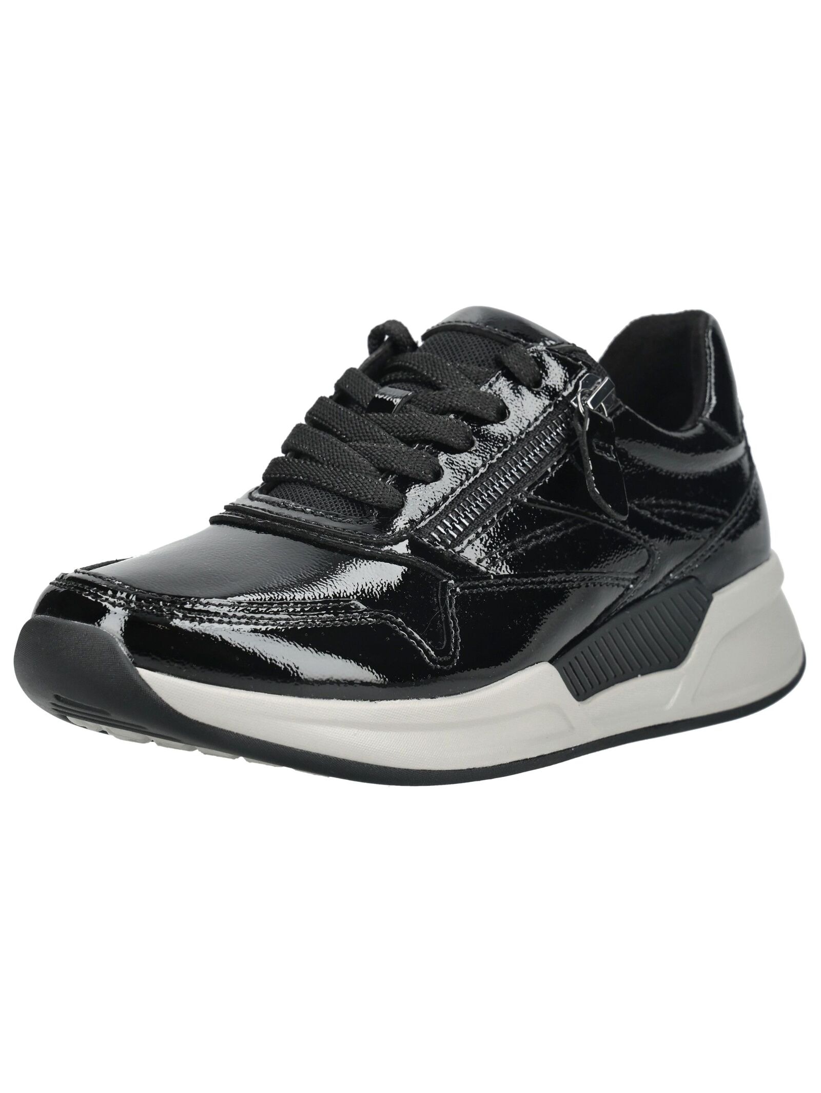 GABOR Damen Sneaker "Gabor Sneaker Nappaleder", Gr. 42, schwarz, Nappaleder, Schuhe