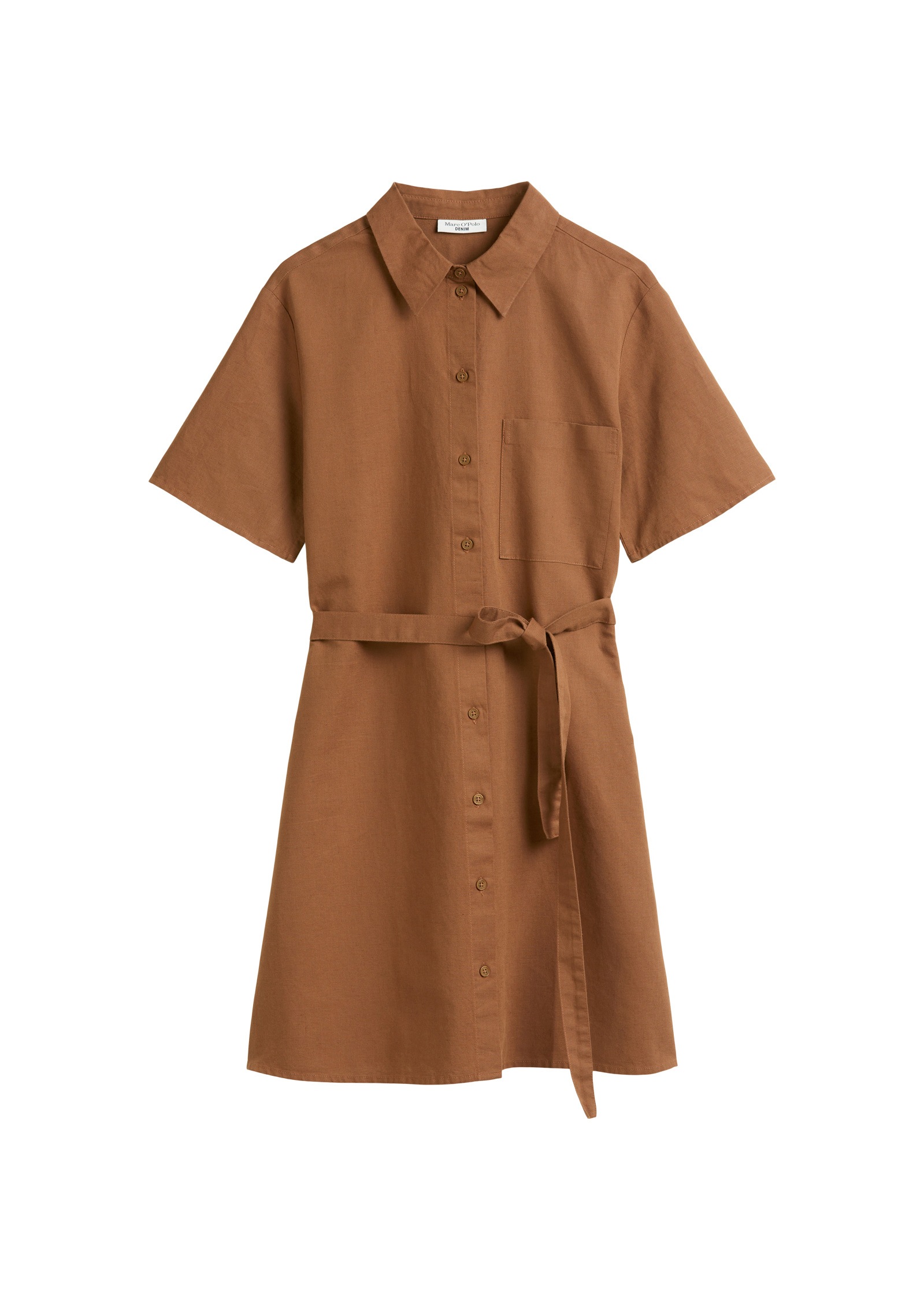 Marc O'Polo DENIM Hemdblusenkleid »aus Leinen-Baumwolle-Mix«