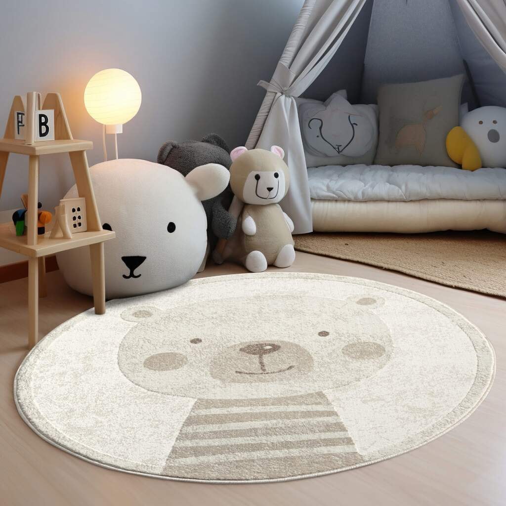 Carpet City Kinderteppich "MARA710" rund 11 mm Höhe Kinderzimmer, Kurzflor, günstig online kaufen