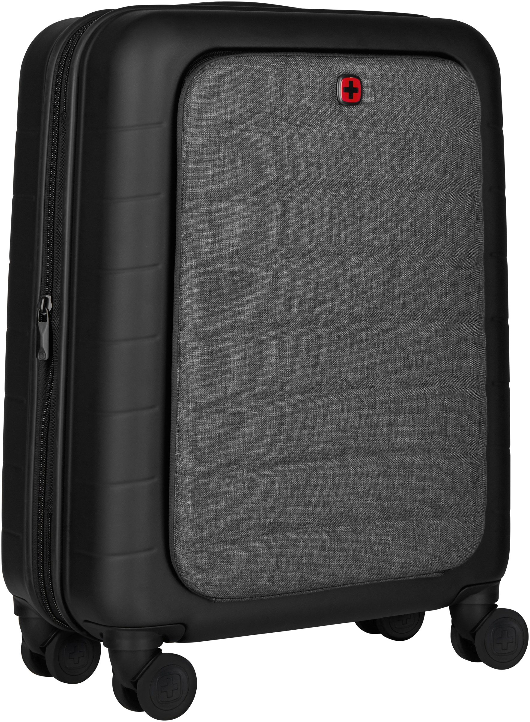 Wenger Business-Trolley »Syntry Carry-On, grau«, 4 Rollen, mit Volumenerweiterung, USB-Schleuse& Frontfach für Laptop und Tablet