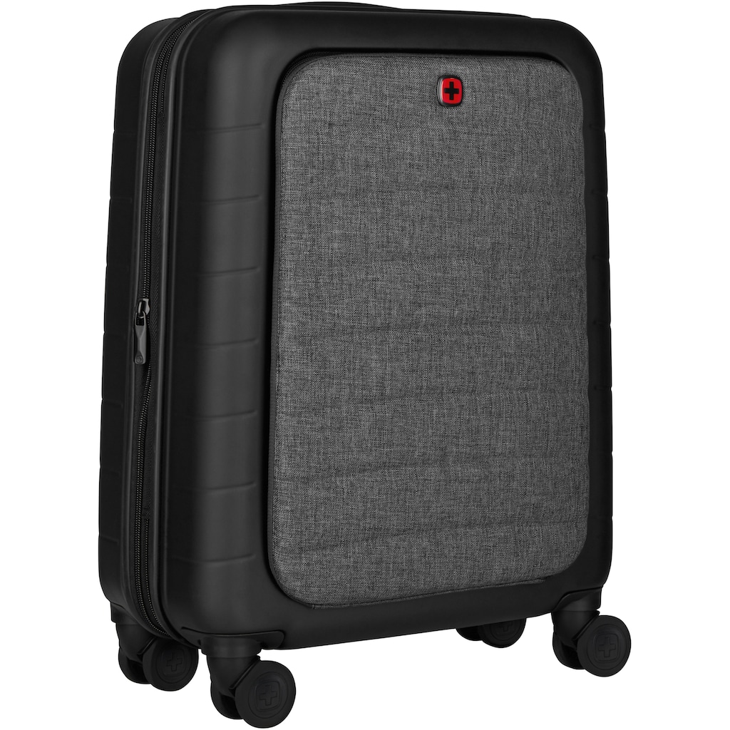 Wenger Business-Trolley »Syntry Carry-On, grau«, 4 Rollen, mit Volumenerweiterung, USB-Schleuse& Frontfach für Laptop und Tablet