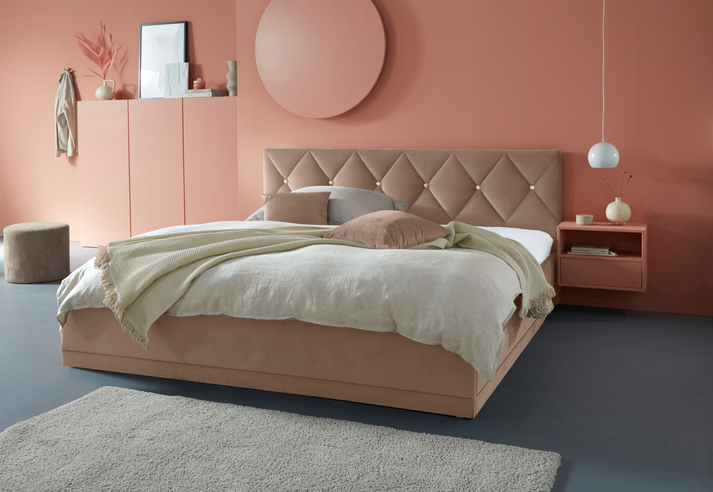 Westfalia Schlafkomfort Polsterbett "Adamas" auch mit Bettkasten, Knopfheft günstig online kaufen