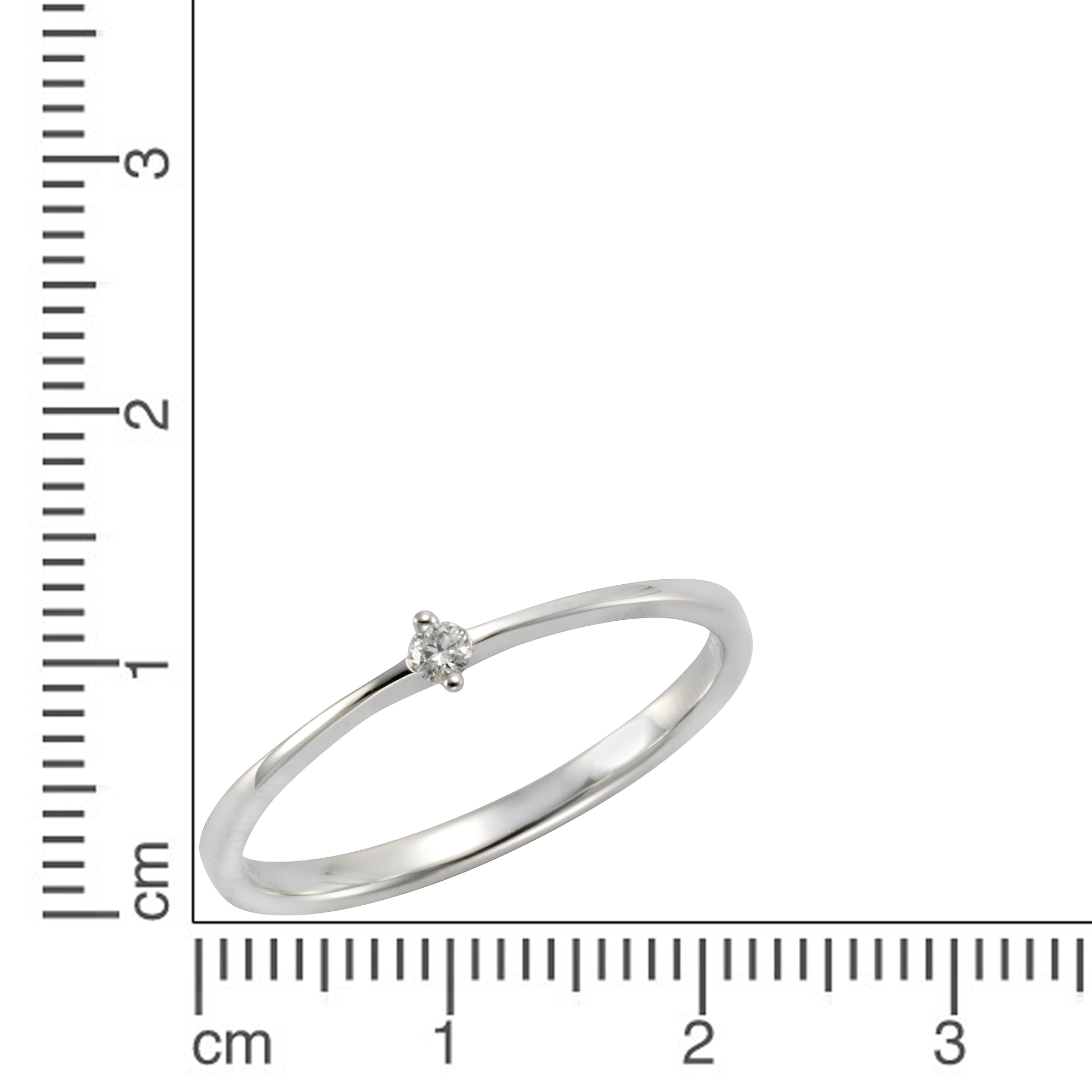 Orolino Fingerring »585 Weißgold Brillant 0,04ct.«