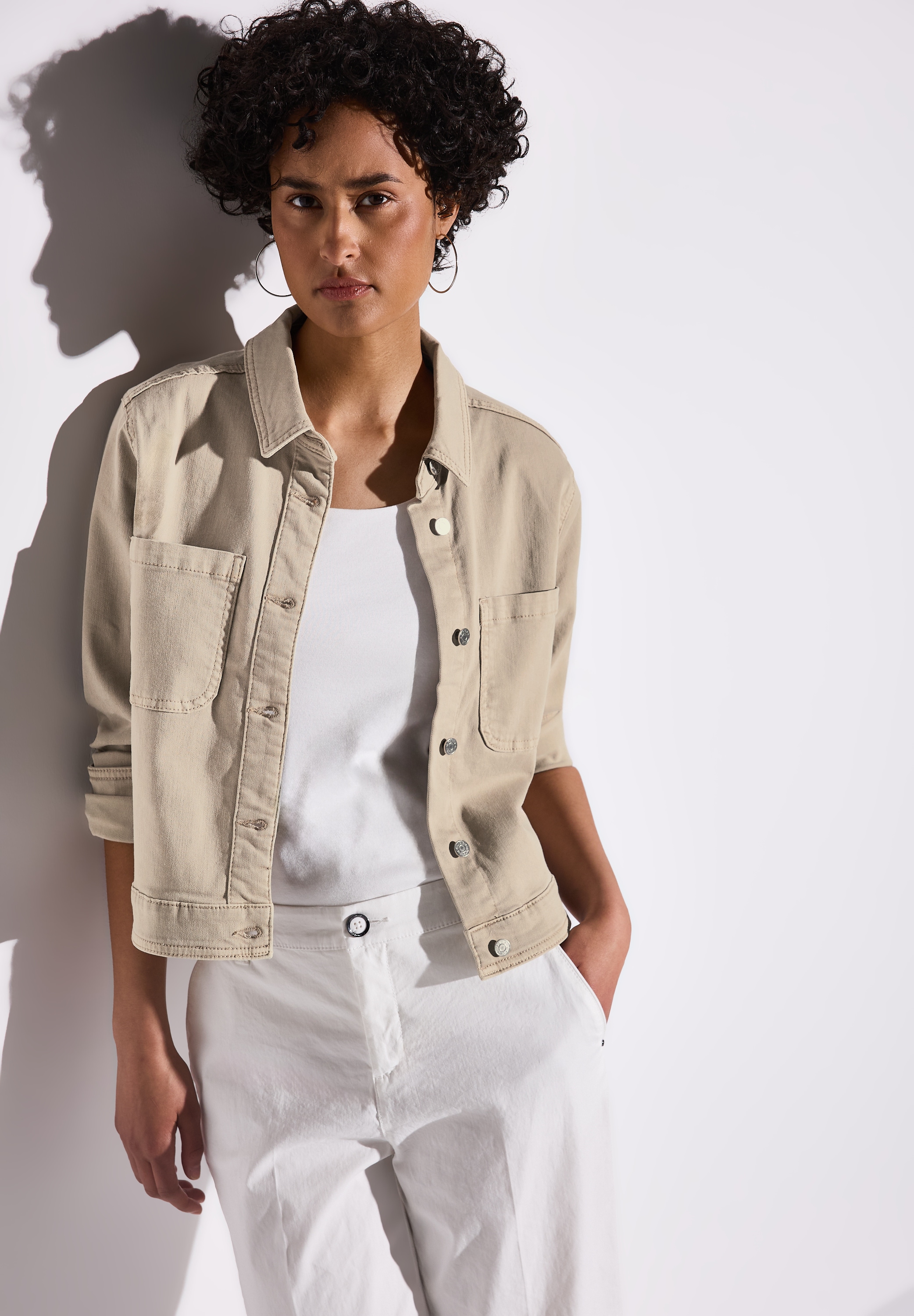 STREET ONE Jeansjacke, ohne Kapuze, mit Knopfleiste günstig online kaufen