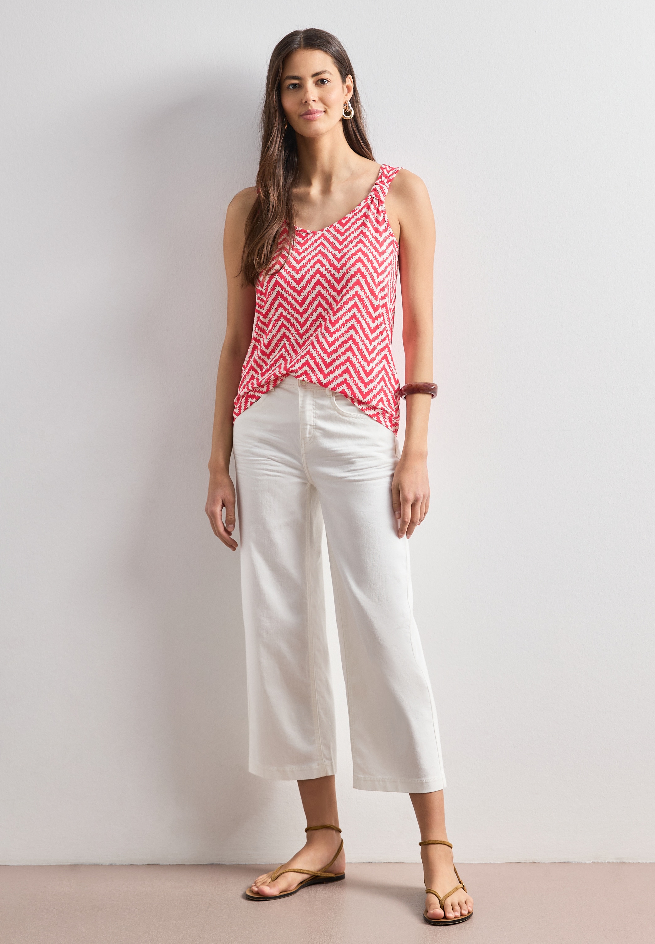STREET ONE Shirttop Sommertop mit grafischem Muster