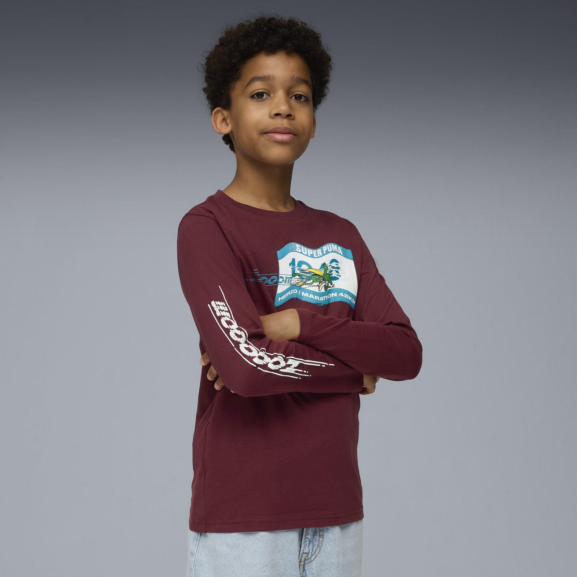 PUMA T-Shirt »Super PUMA Graphic Langarmshirt Jungen«