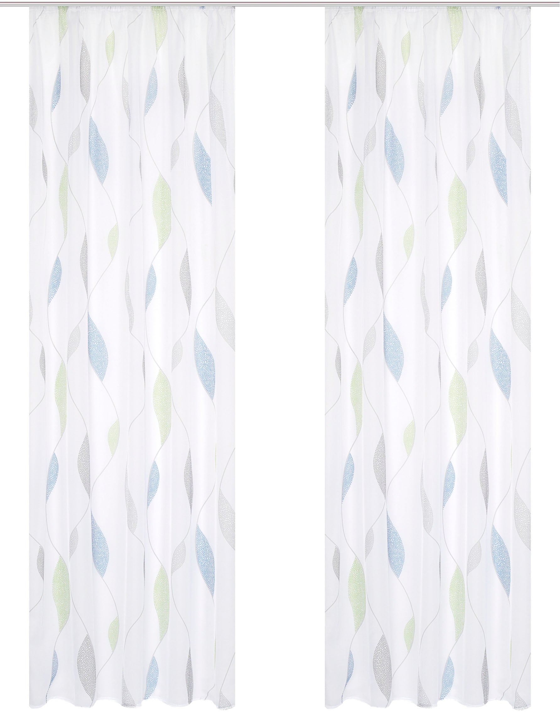 HOME WOHNIDEEN Vorhang "PAOLO" Kräuselband 2 Stk. tlg. 2er Pack Kräuselband günstig online kaufen