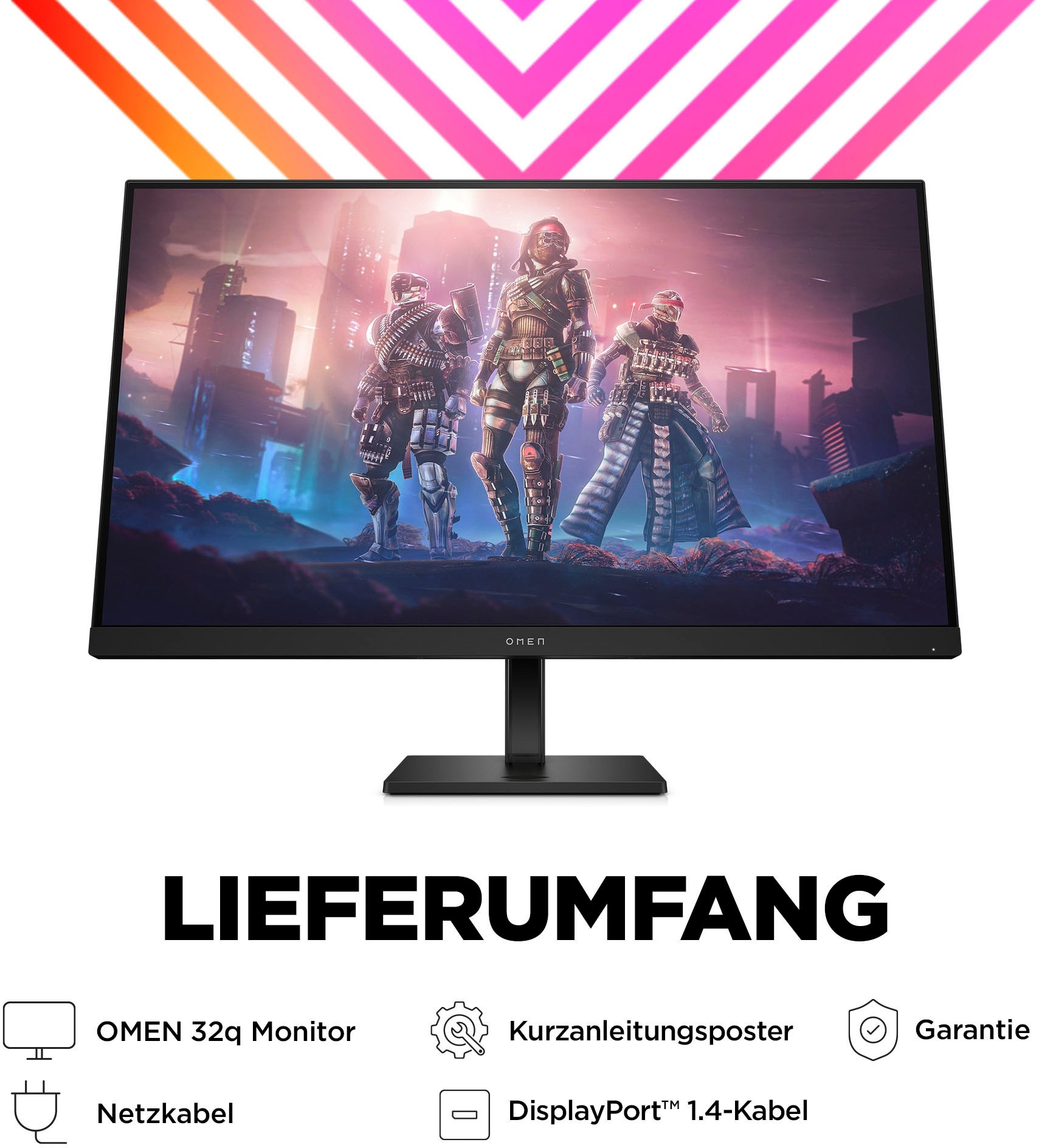 HP Gaming-Monitor »OMEN 32q (HSD-0157-A)«, 80 cm/32 Zoll, 2560 x 1440 px, QHD, 1 ms Reaktionszeit, 165 Hz