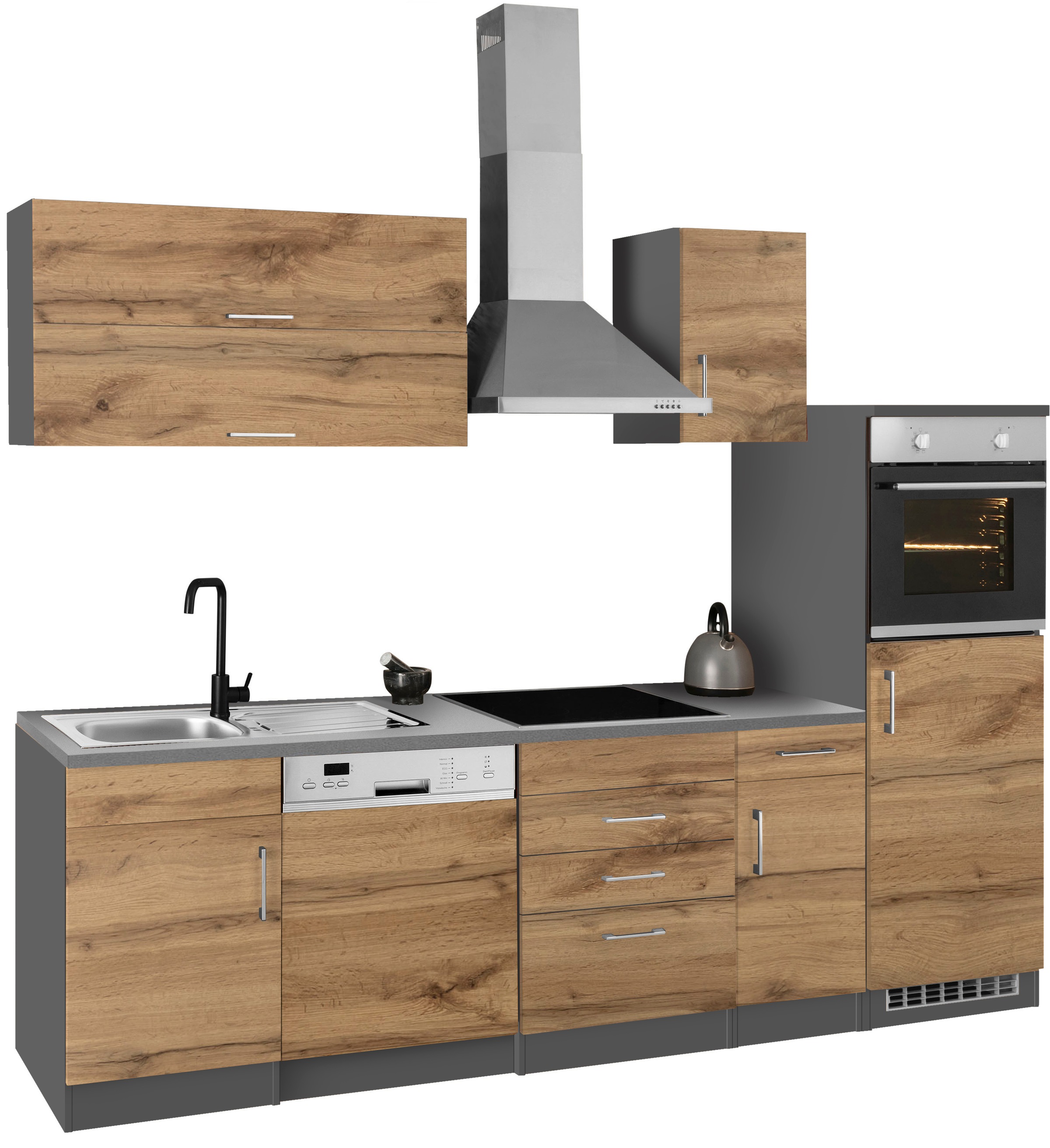 Thumbnail - KOCHSTATION Küchenzeile "KS-Colmar" mit E-Geräten, Breite 270 cm