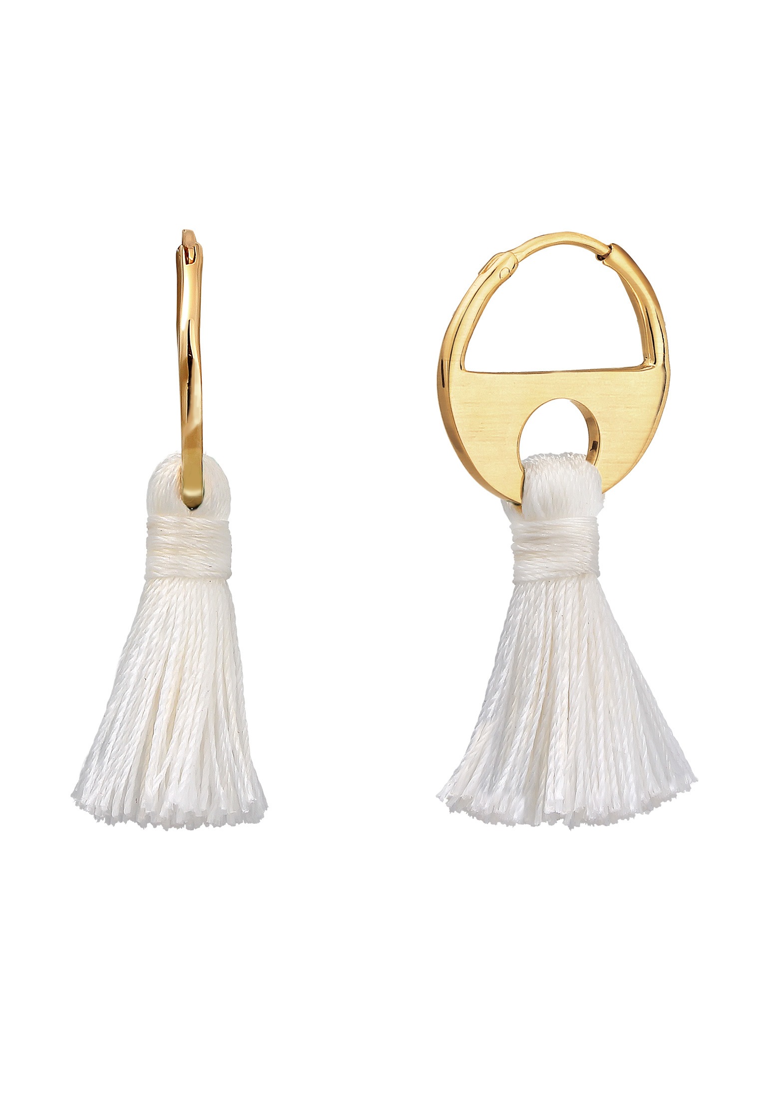 Elli Paar Creolen »Creole Pastell Tassel Quaste Festival 925 Silber«