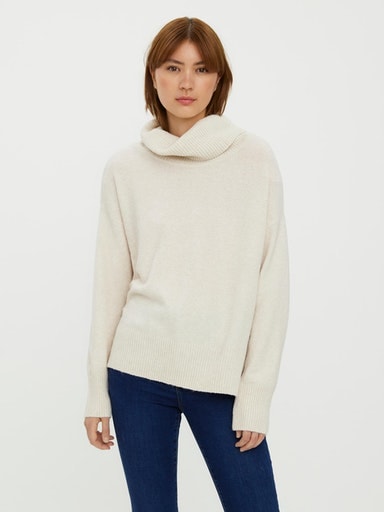 Vero Moda Rollkragenpullover "VMDOFFY LS COWLNECK BLOUSE GA NOOS"