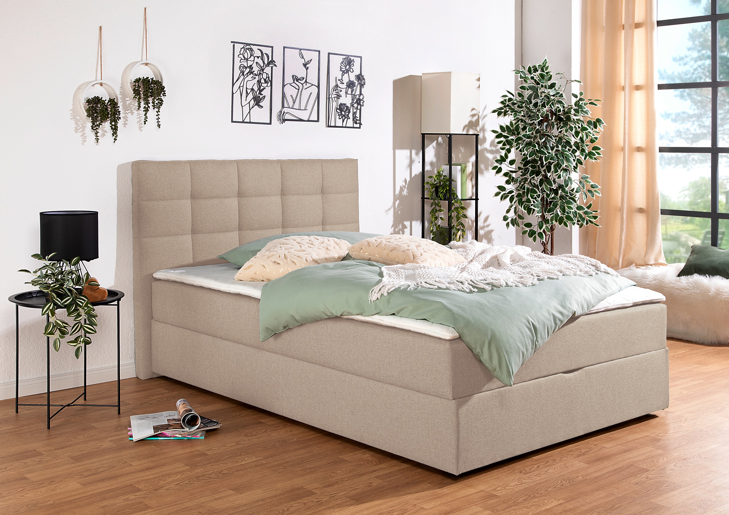 Home affaire Boxbett "Carde" wahlweise mit Bettkasten, in H2, H3 & H4 erhältlich