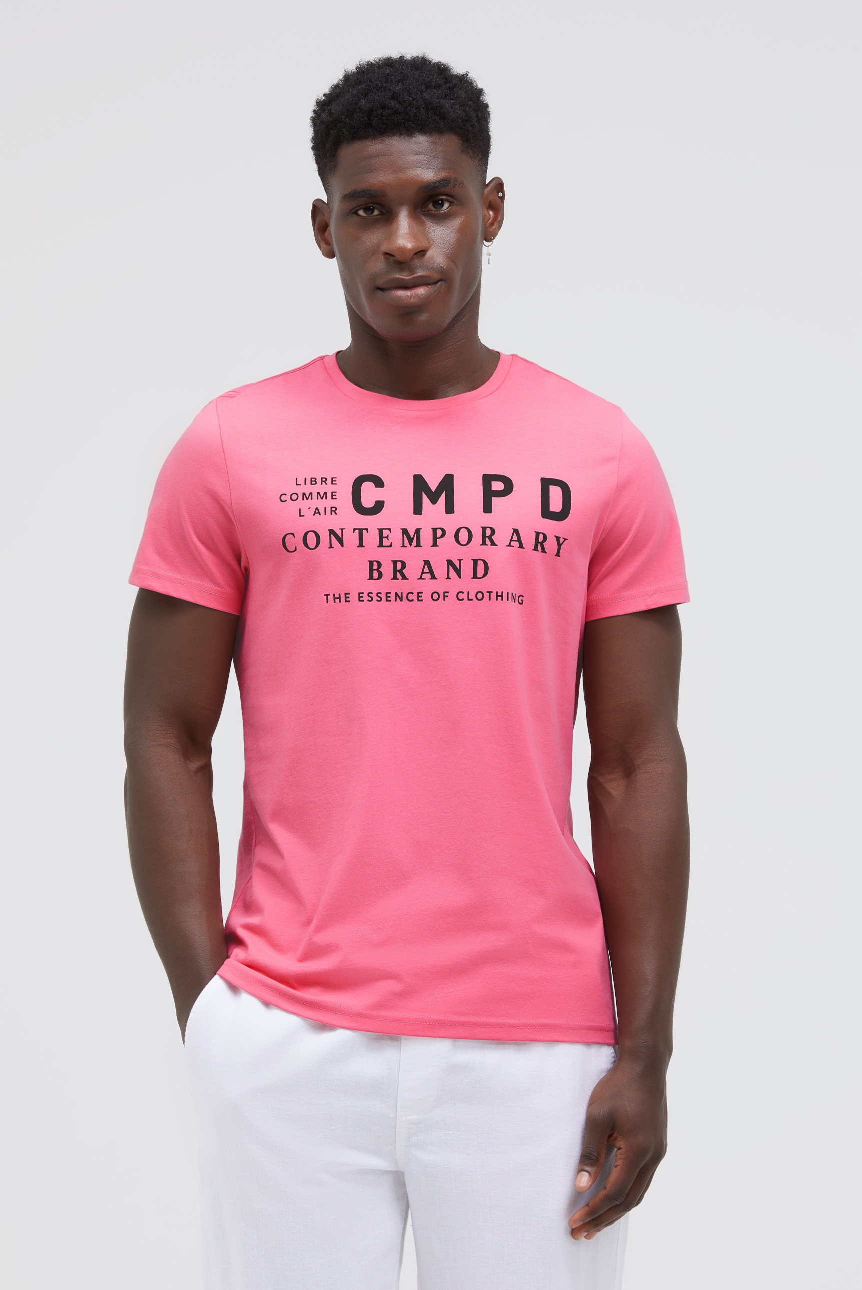 CMPD Rundhalsshirt Damen T-Shirt Pink 4XL