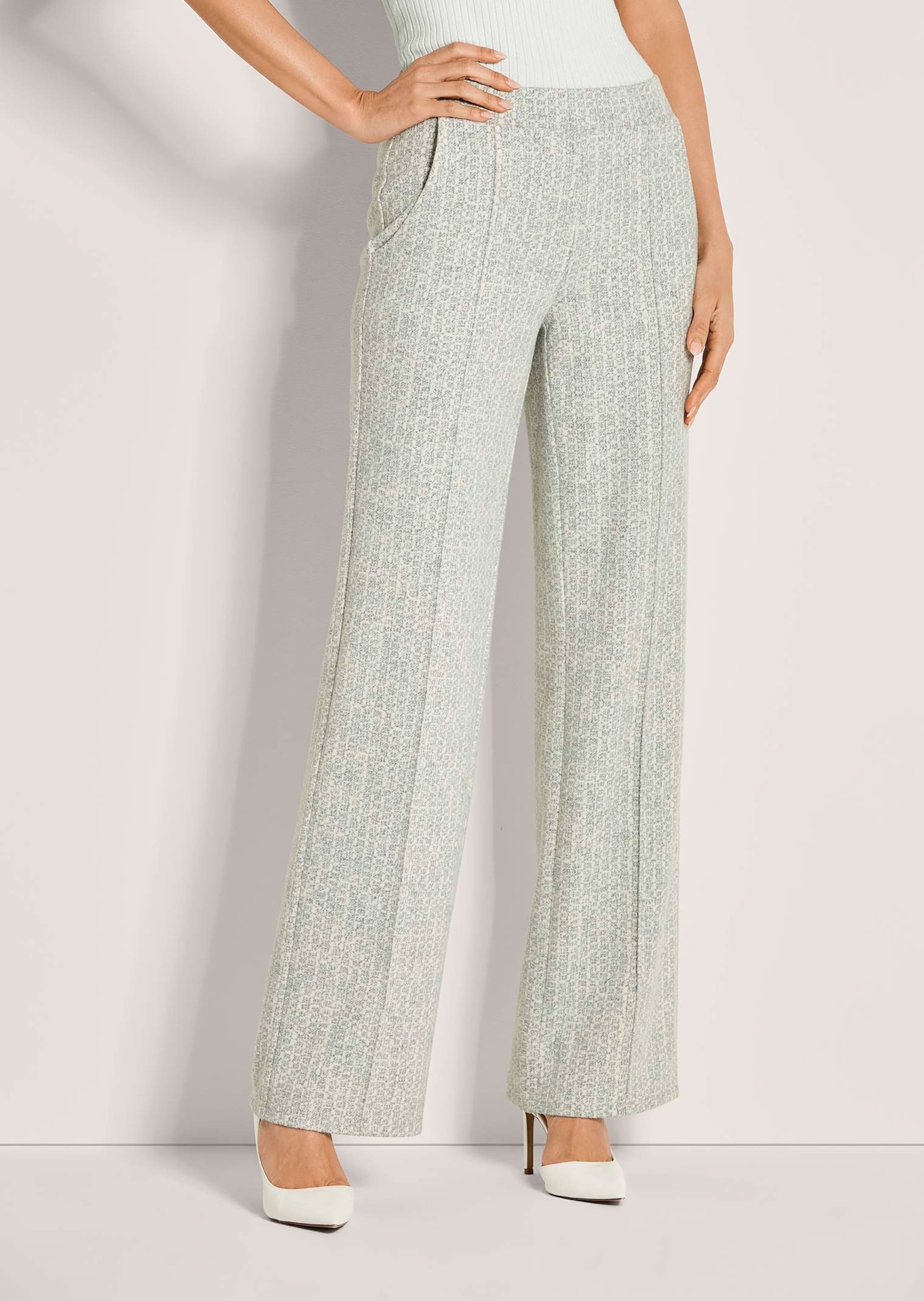 MADELEINE Schlupfhose »Jerseyhose Weite Bügelfaltenhose mit Allover-Muster«