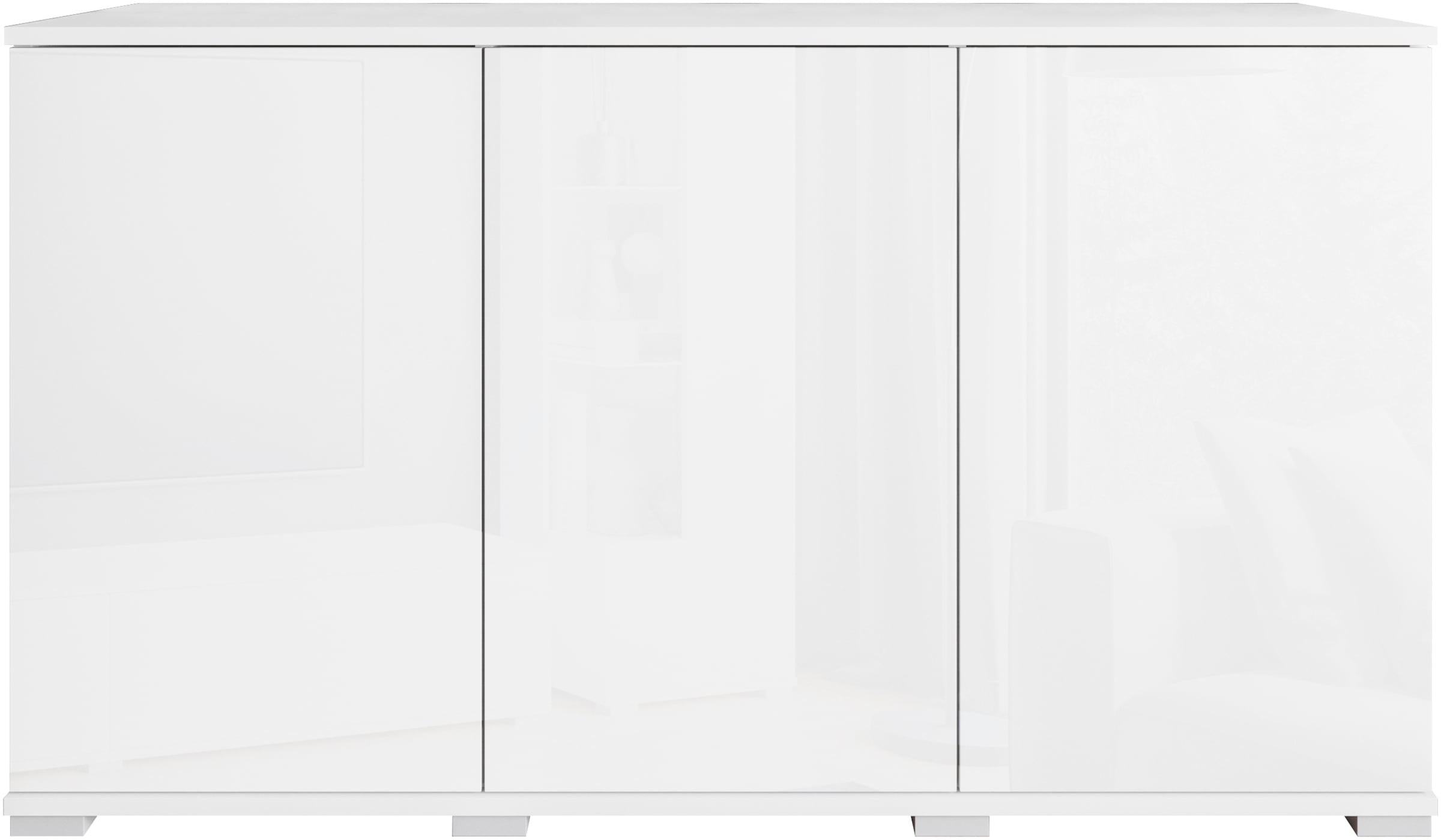INOSIGN Sideboard »Kenia, moderne grifflose Kommode mit 3 Türen, Breite 120 cm«, (1 St.), Push-to-Open-Fronten, höhenverstellbaren Einlegeböden