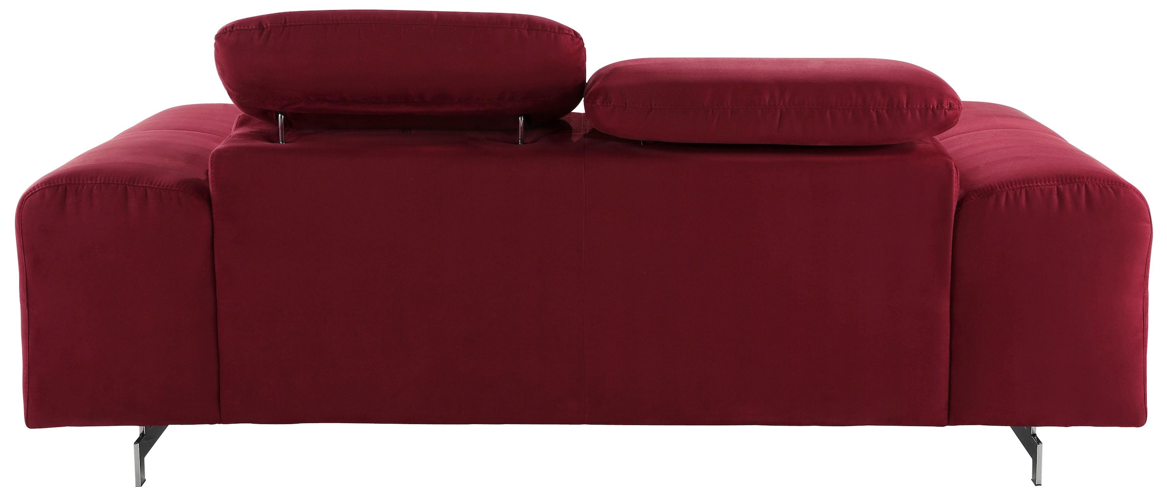 COTTA 2-Sitzer »Chef«, Big-Sofa mit Kopfteilverstellung, edle Metallkufen