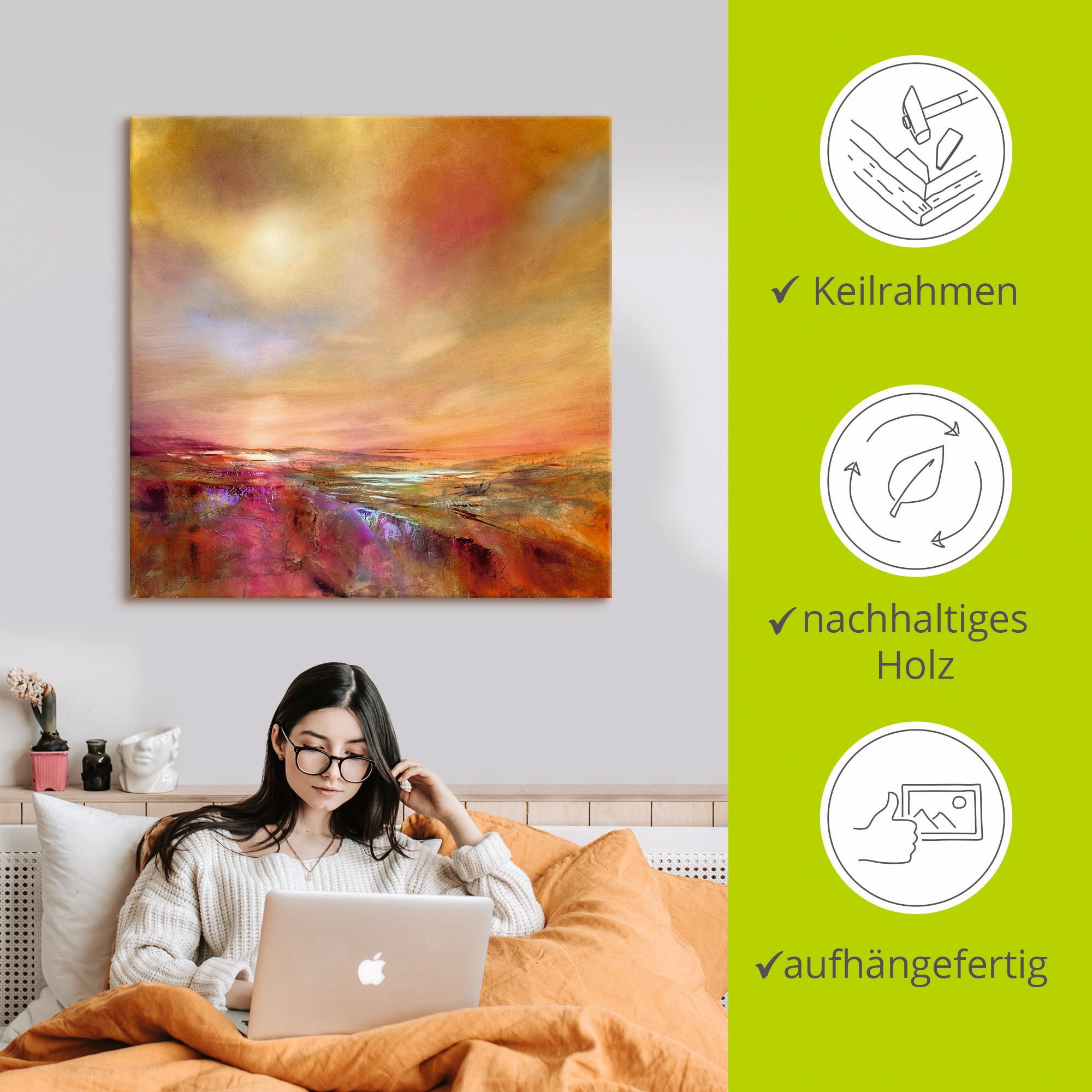 Artland Leinwandbild »Den Himmel berühren« Berge 1 Stk. tlg. auf Holzrahmen gespannt