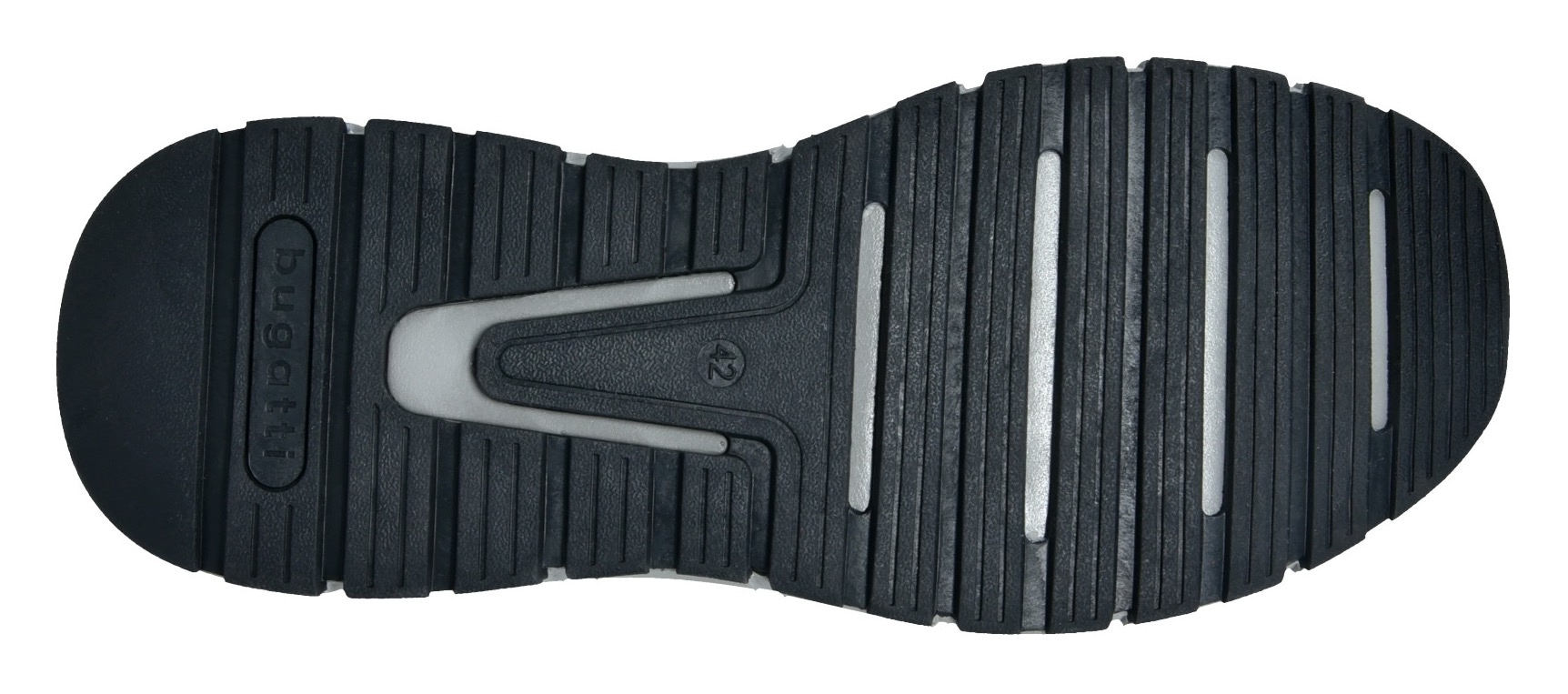 bugatti Keilsneaker  , Freizeitschuh, Halbschuh, Schnürer, Kontrastbesatz an der Ferse