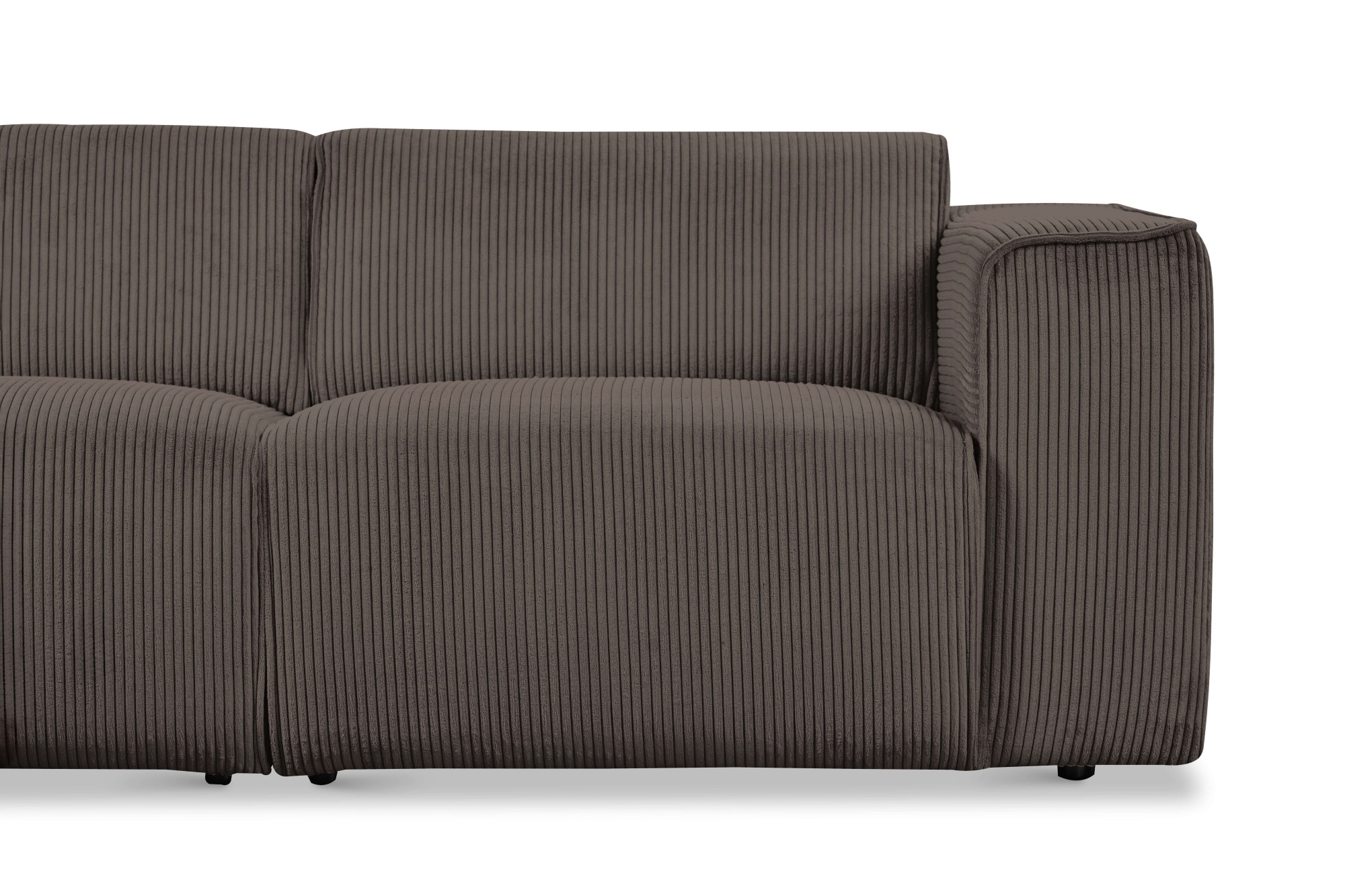 andas Ecksofa »Noord«, L-Form, mit Kedernaht, Breite 281 cm, Cord, Struktur, Webstoff