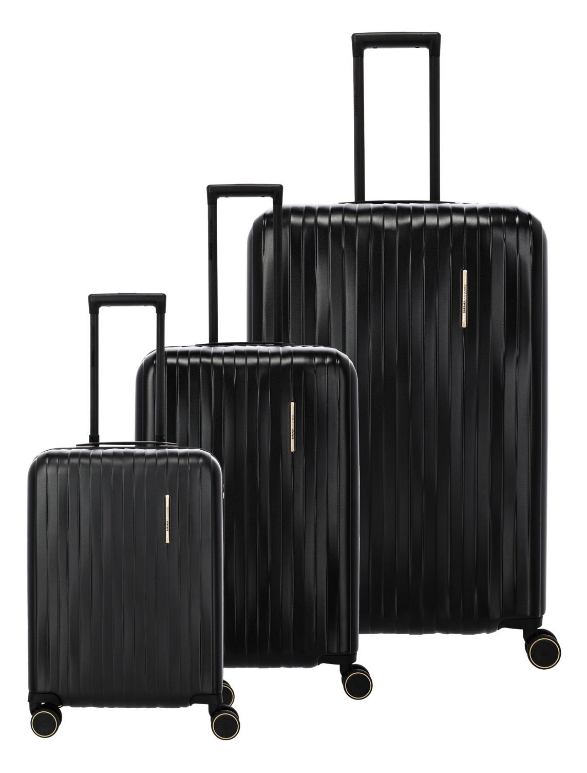 TRAVELITE Damen Trolleyset "BARBARA & travelite BARBARA NOVELTY", schwarz, Polycarbonat, unifarben, Koffer-Sets, Hartschalen-Kofferset Reisegepäck