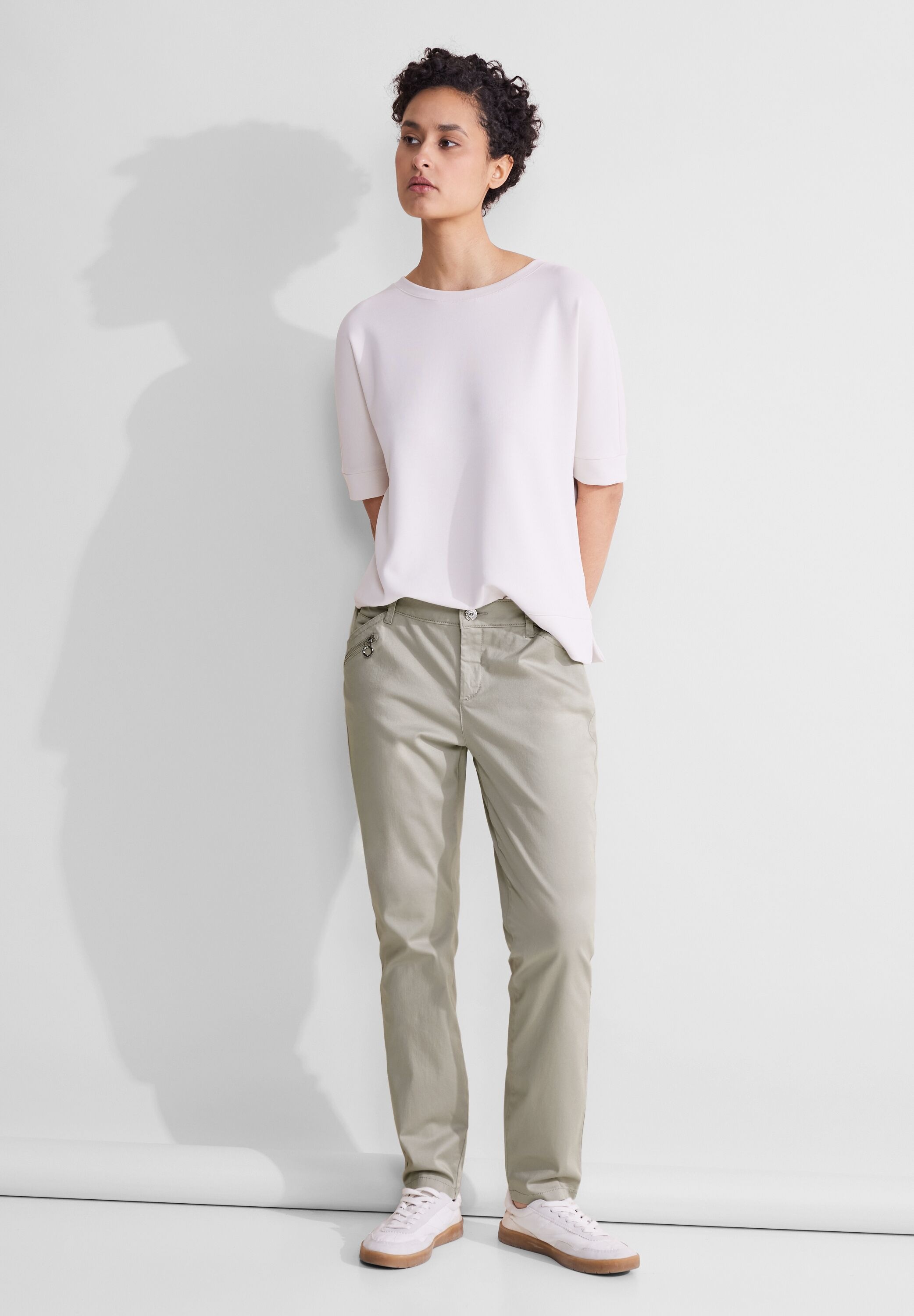 STREET ONE Röhrenhose, Middle Waist