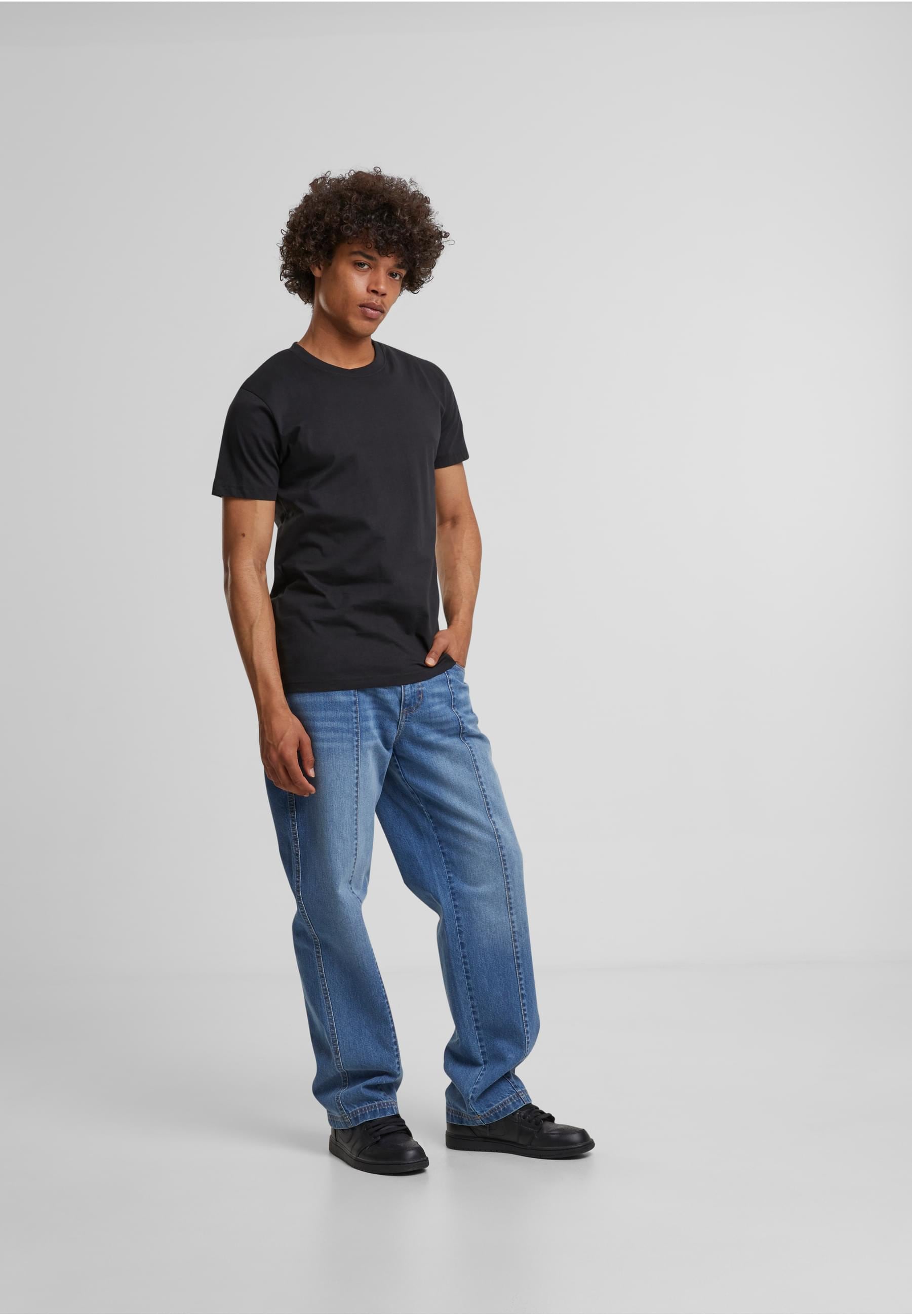 URBAN CLASSICS Bequeme Jeans »Urban Classics Wide Leg Denim With Dividing Seams«