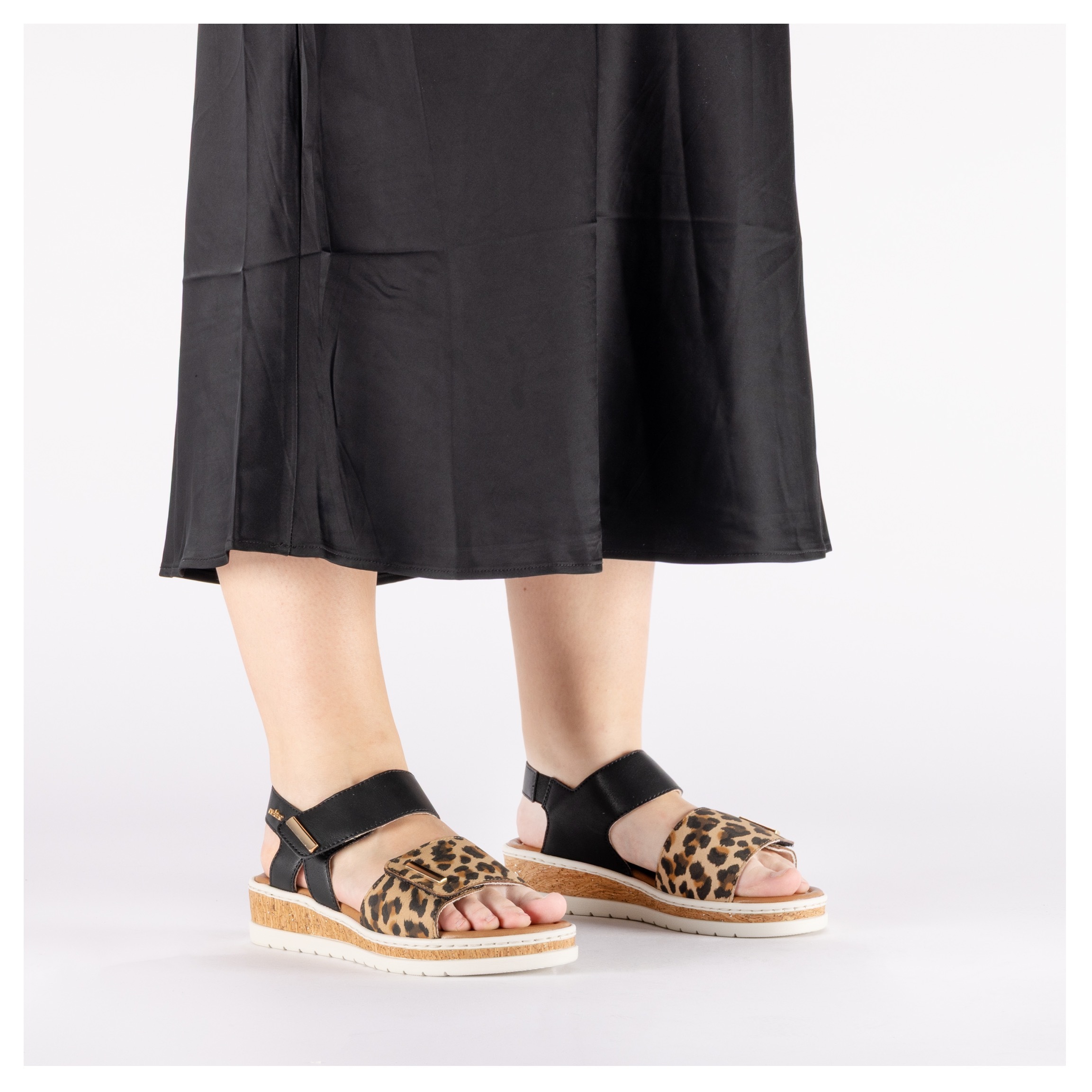 Rieker Keilsandalette  Sommerschuh, Keilsandalette, Plateausandale mit Klett