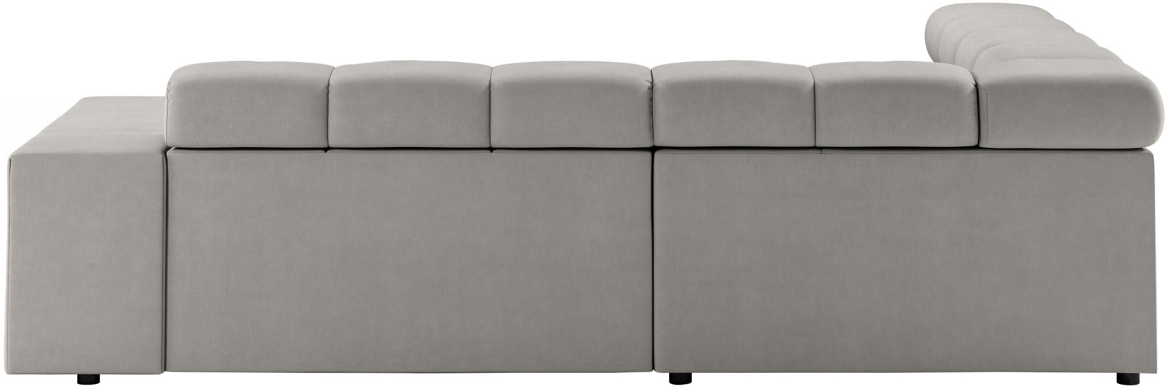 INOSIGN Ecksofa »Ancona, incl. Kopfteilverstellung + 3 Zierkissen, L-Form, bequem«, wahlweise motorische Sitztiefenverstellung, B/T(H: 249/215/70 cm
