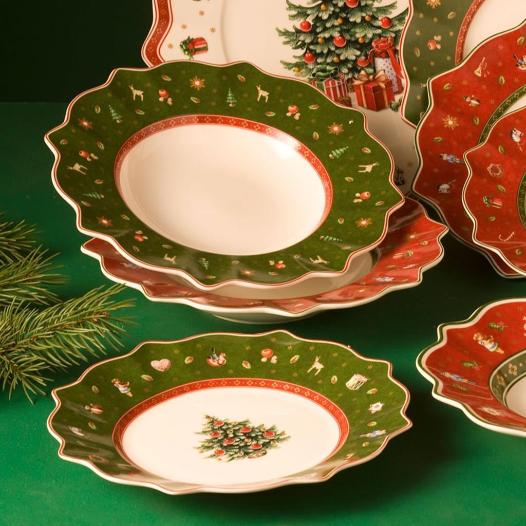 Villeroy & Boch Geschirr-Set »Frühstücks-Set Toy's Delight 6er Set grün-weiß« Handwäsche wird empfohlen
