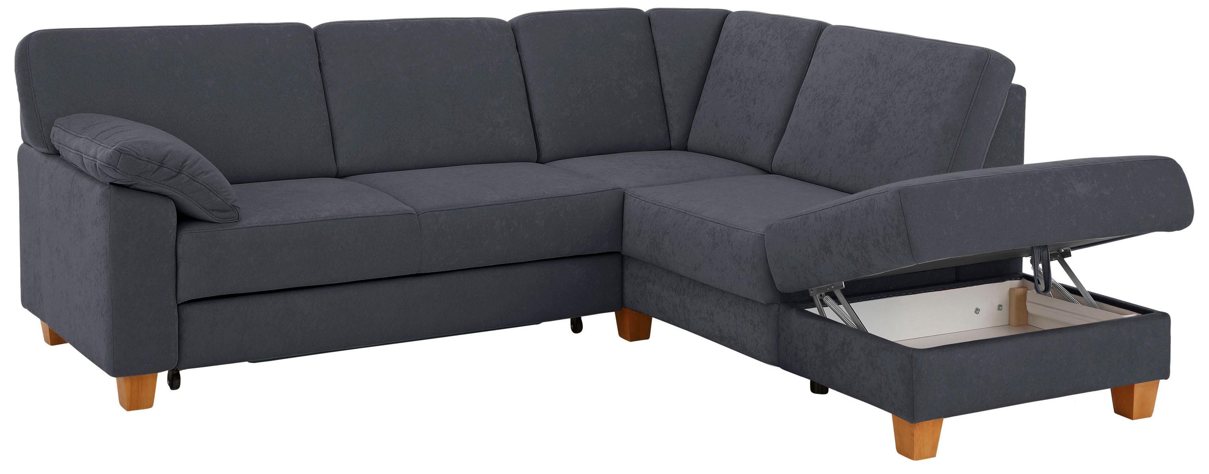 Home affaire Ecksofa »Belfort L-Form«, mit Federkern, wahlweise mit Bettfunktion und Stauraum
