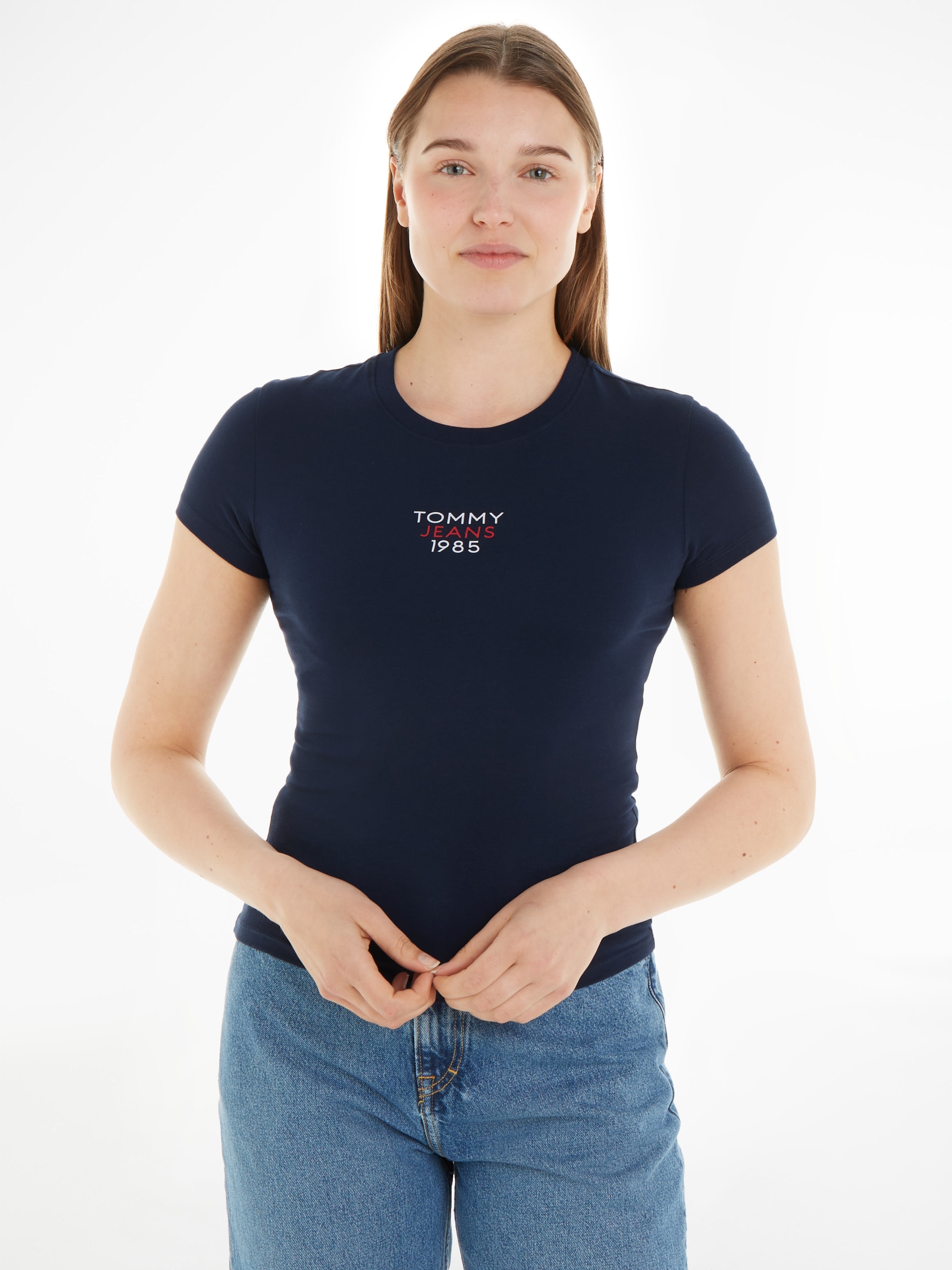 Black Friday Tommy Jeans Logoschriftzug T-Shirt BAUR SLIM SS«, | ESSENTIAL 1 mit LOGO »TJW