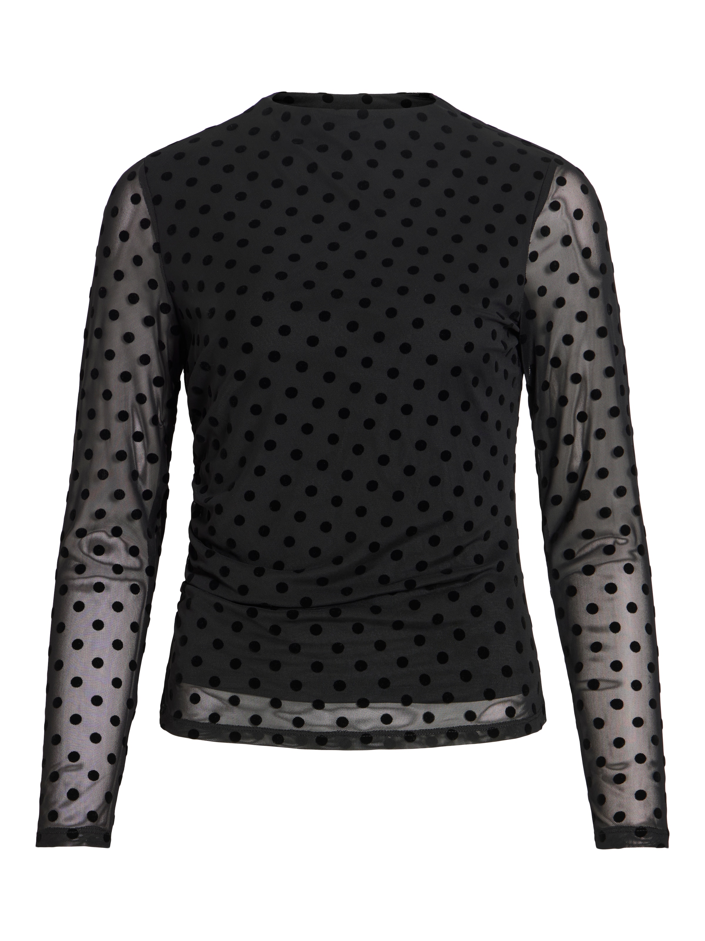 Vila Langarmshirt »VIRIKKE L/S FUNNEL NECK TOP - NOOS« Materialmix, eng geschnitten