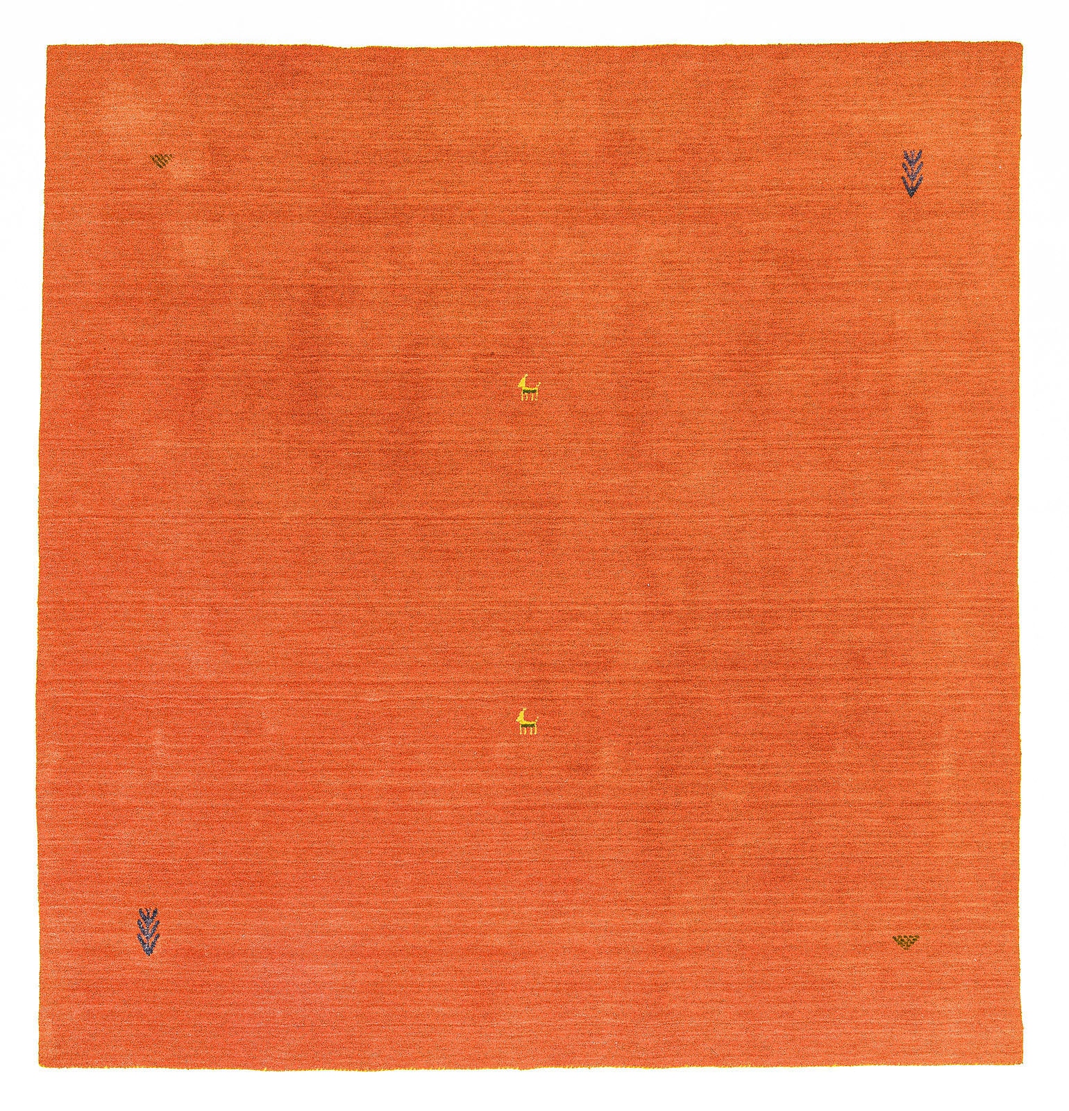 morgenland Wollteppich »Gabbeh Teppich Agra«, quadratisch, 14 mm Höhe, Kurzflor