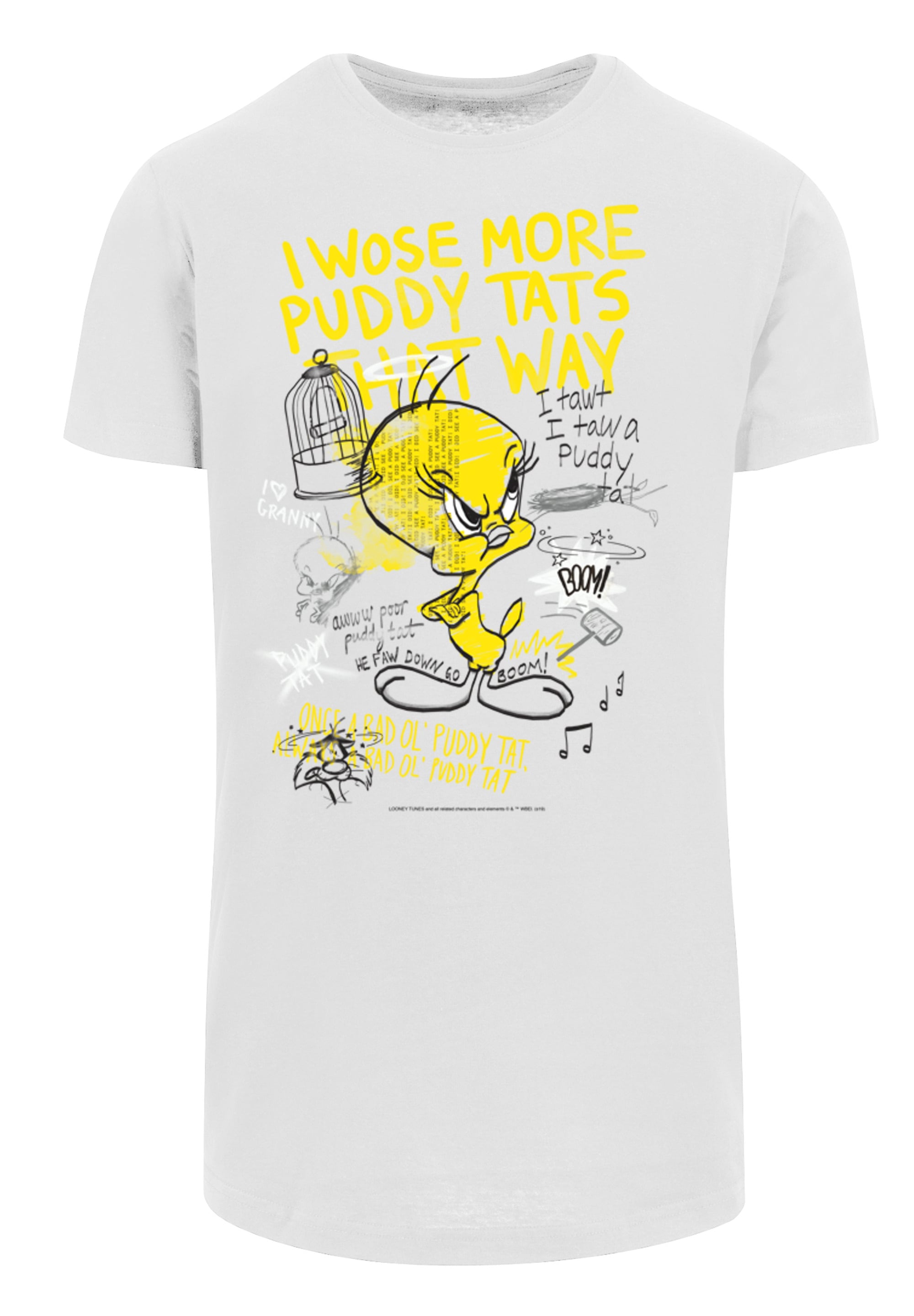 F4NT4STIC T-Shirt »Looney Tunes Tweety Pie More Puddy Tats«, Herren,Premium Merch,Lang,Longshirt,Bedruckt