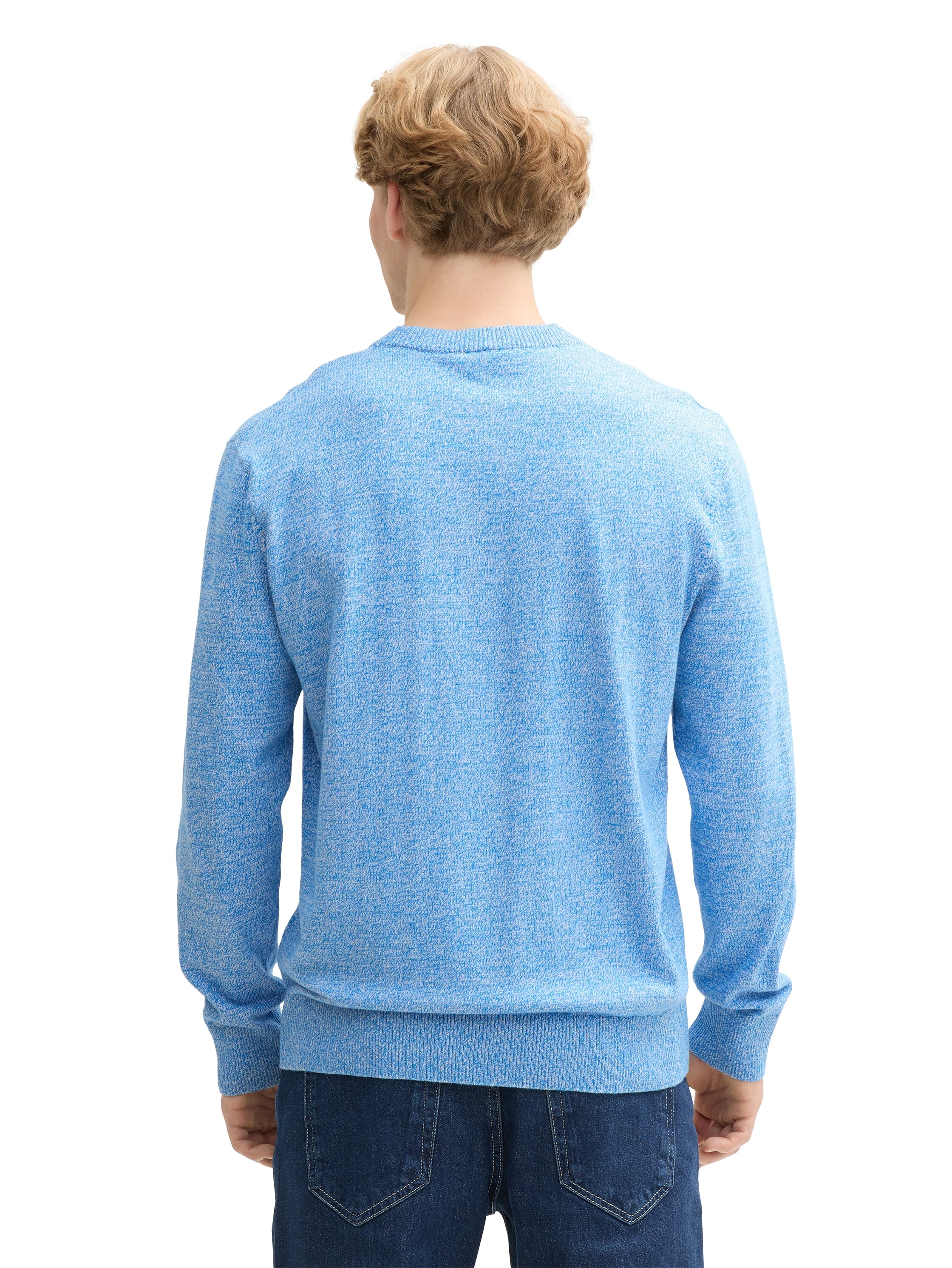 TOM TAILOR Denim Strickpullover, mit Rundhalsausschnitt