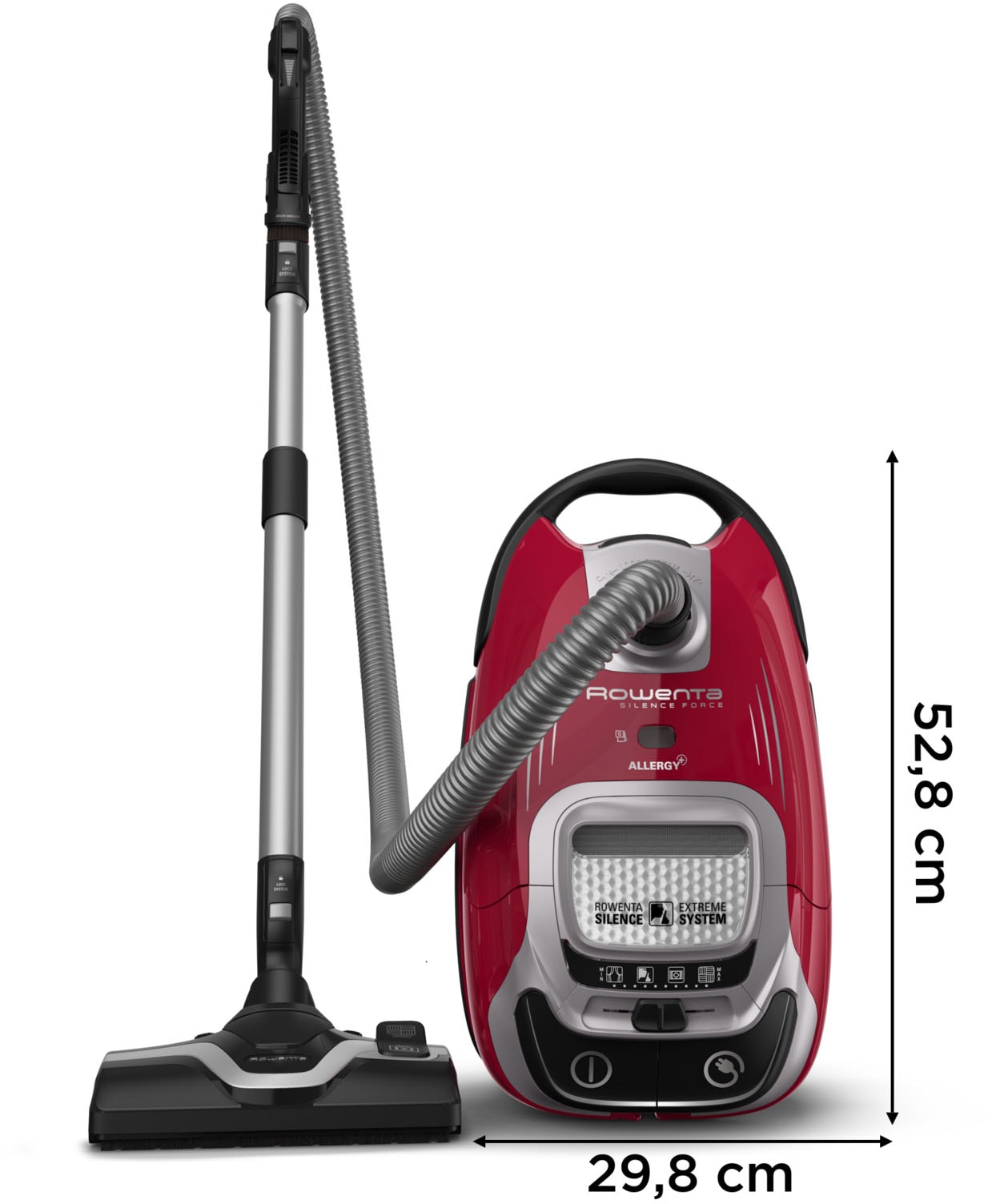 Rowenta Bodenstaubsauger »Silence Force Effitech, langlebiger EffiTech-Motor, starke Saugkraft«, 400 W, mit Beutel, ultra leise mit nur 57dB(A), HEPA-Filterung von min. 99,98%, RO7473