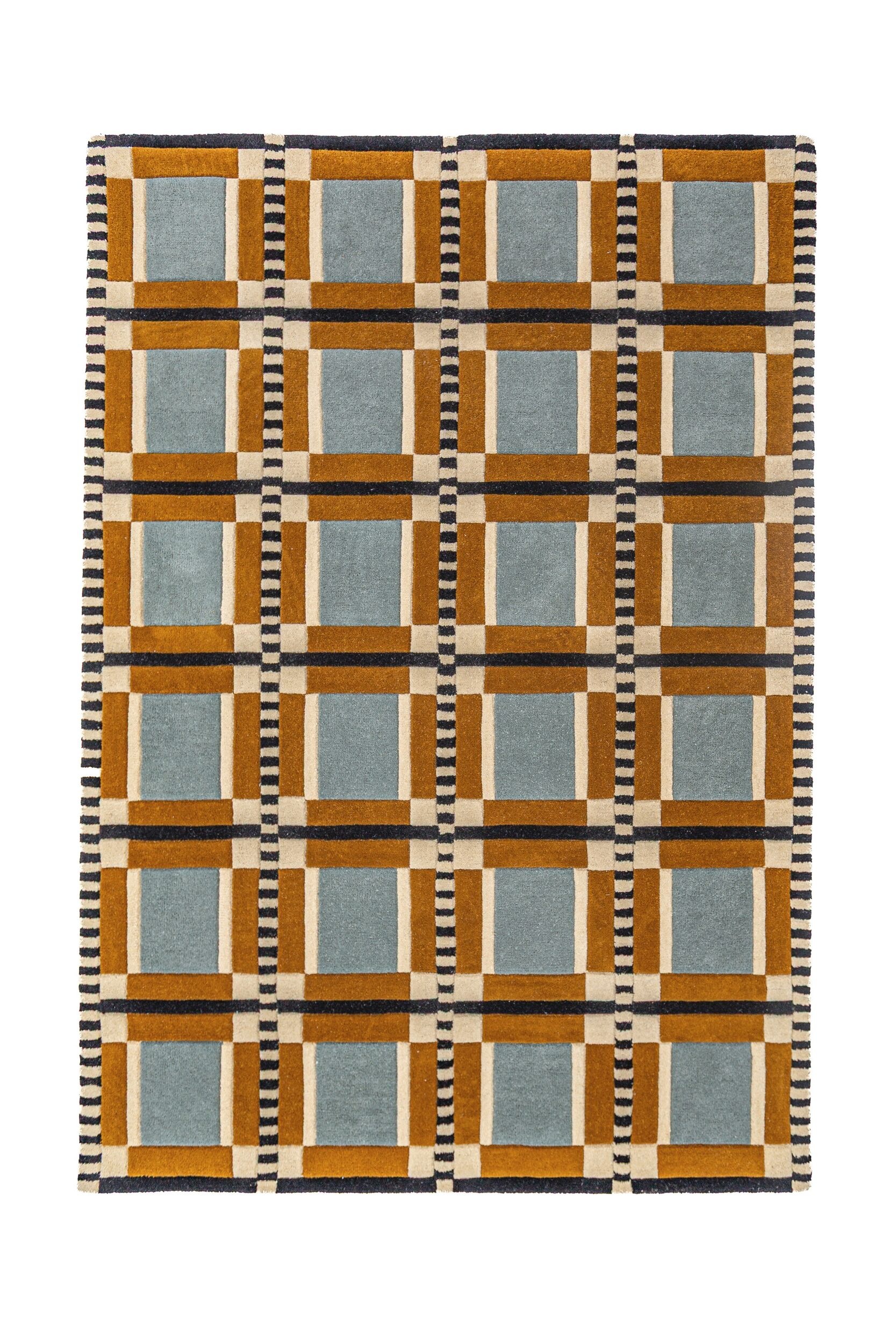 FLAIR RUGS Wollteppich »Quadro Wollteppich« rechteckig 8 mm Höhe