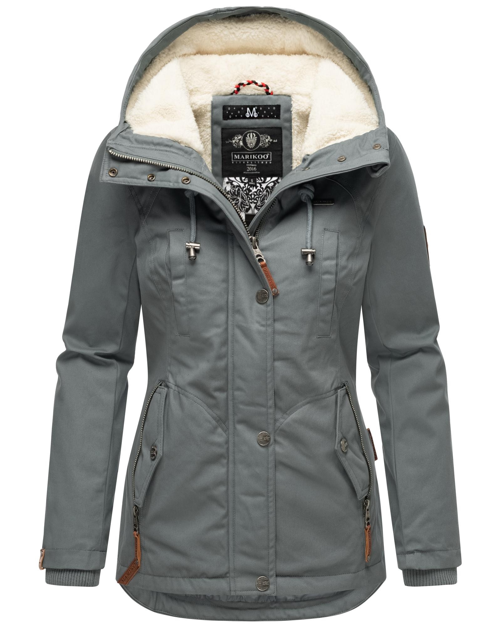 Marikoo Winterjacke "Bikoo", mit Kapuze, sportliche Damen Outdoor Baumwolljacke mit Kapuze