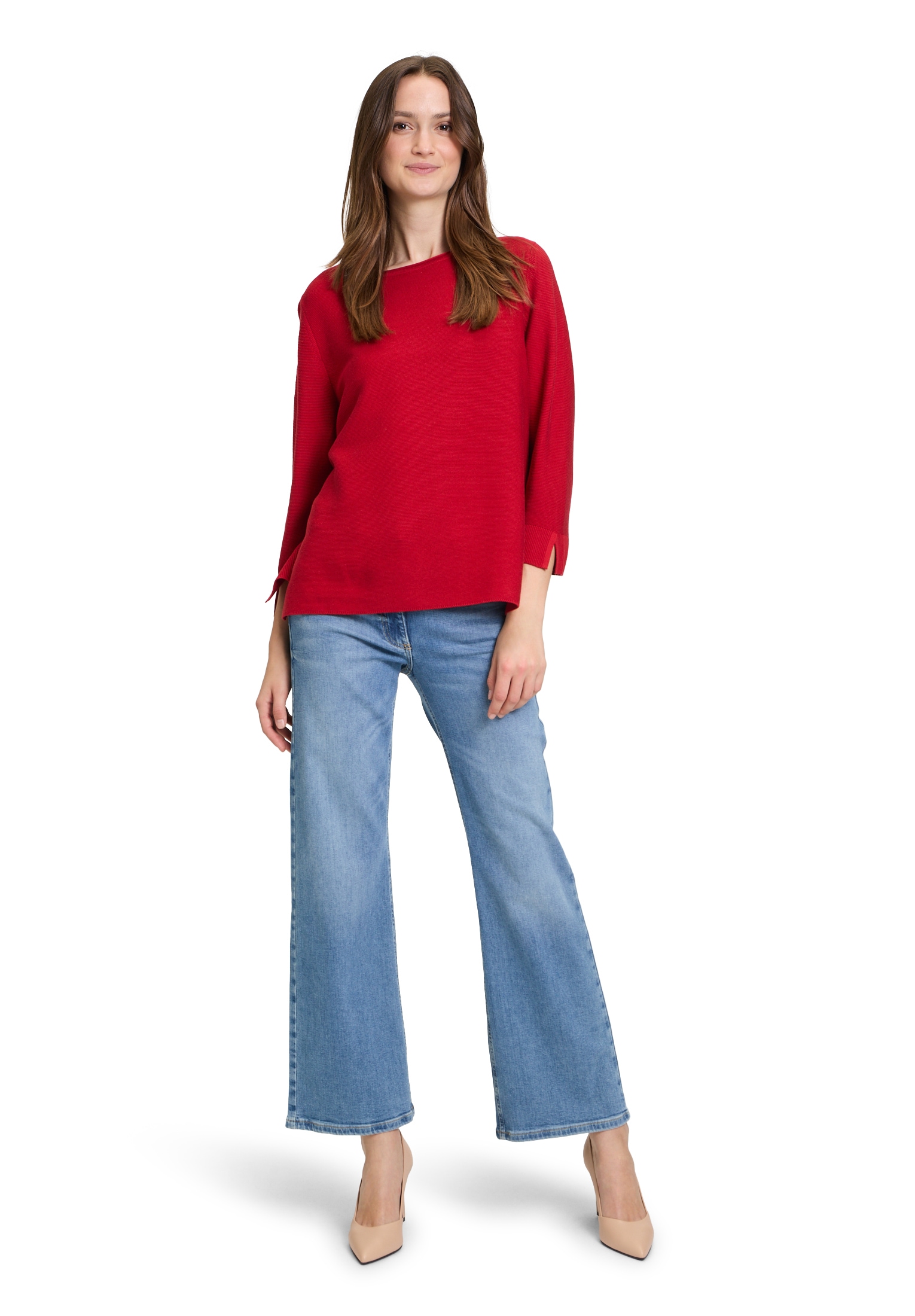 Betty Barclay Strickpullover »Betty Barclay Feinstrickpullover mit Struktur«, (1 tlg.), Ärmelschlitz