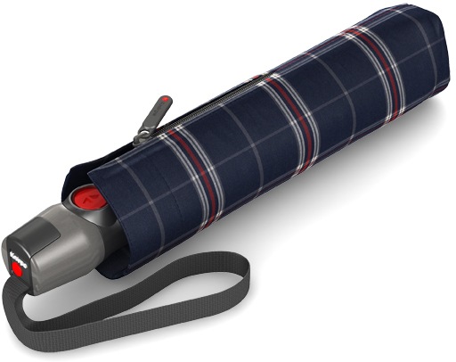 Knirps® Taschenregenschirm »T.200 Medium Duomatic, Check Navy«