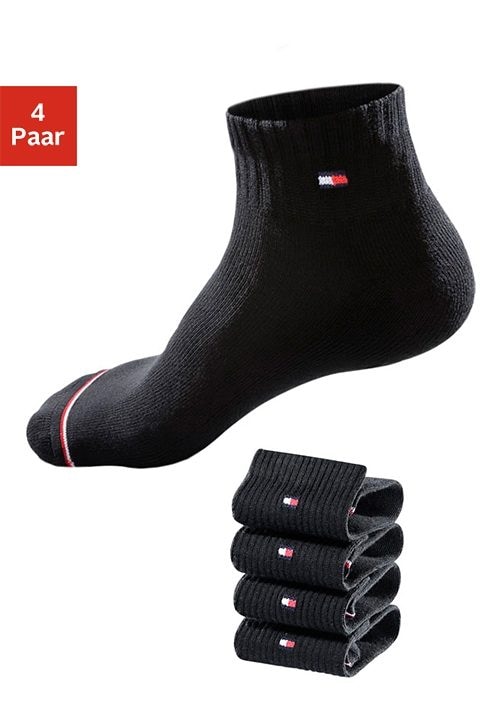 Tommy Hilfiger Kurzsocken, (4 Paar), mit weichem Frottee