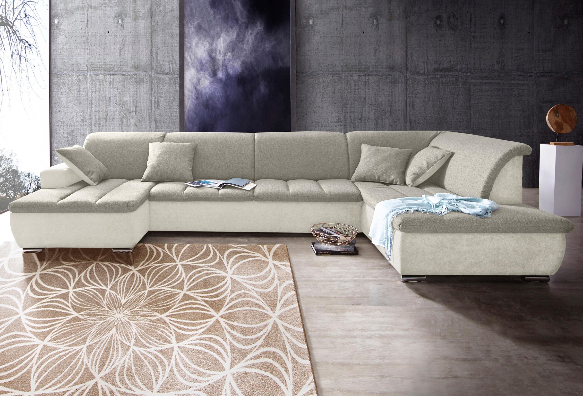 INOSIGN Sofa »U-Form« im modernen Materialmix