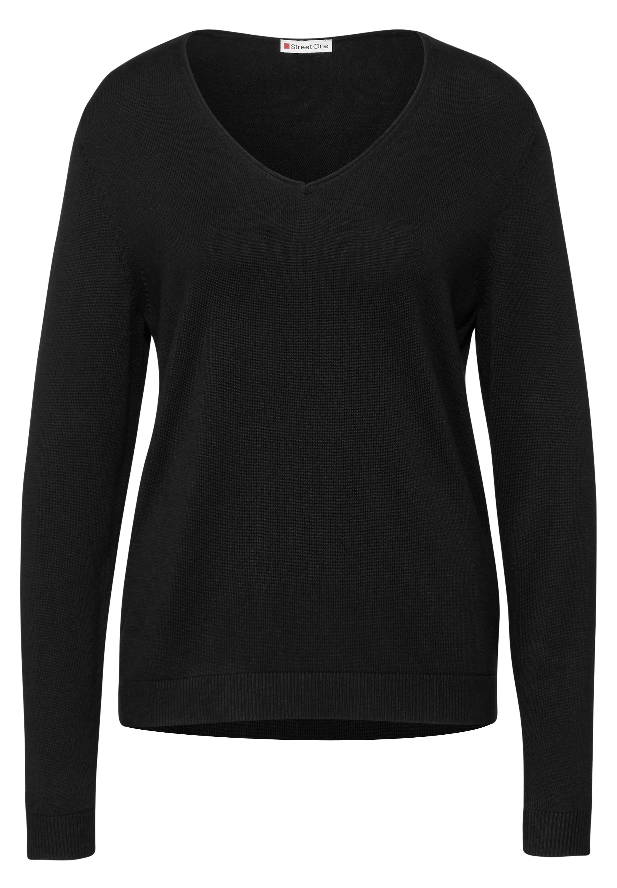 STREET ONE Strickpullover, mit V-Ausschnitt